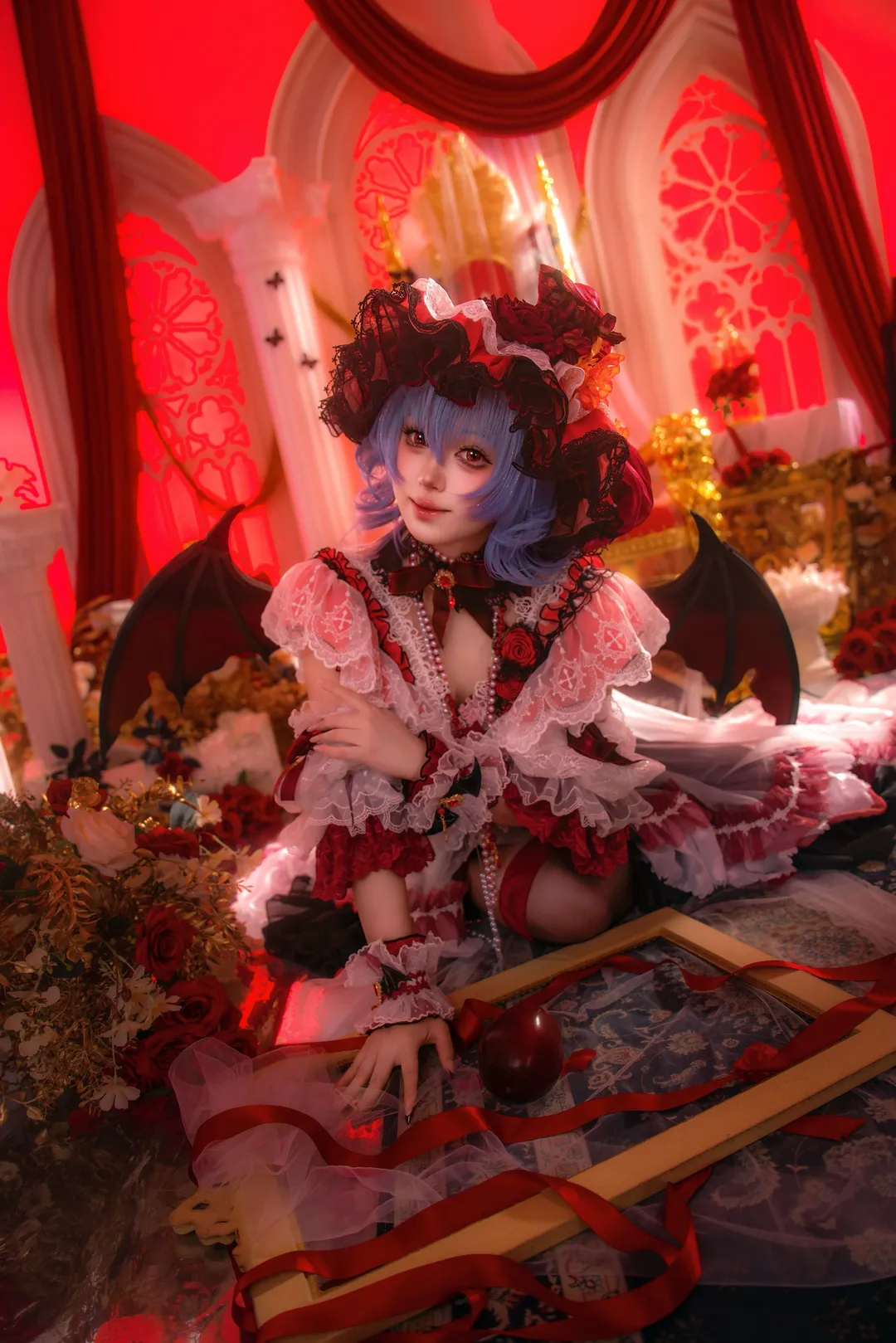 【蕾米莉亚cos】东方project暗黑贵族大小姐的哥特风采 - 第 5 张
