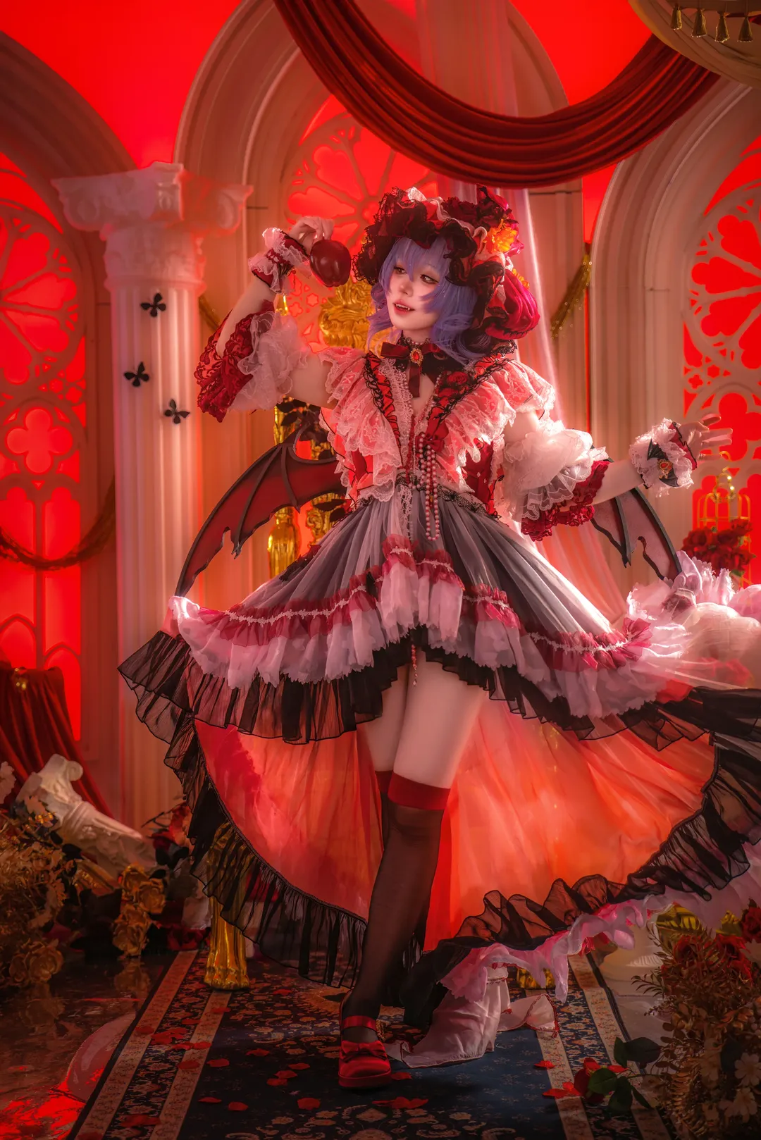 【蕾米莉亚cos】东方project暗黑贵族大小姐的哥特风采 - 第 6 张