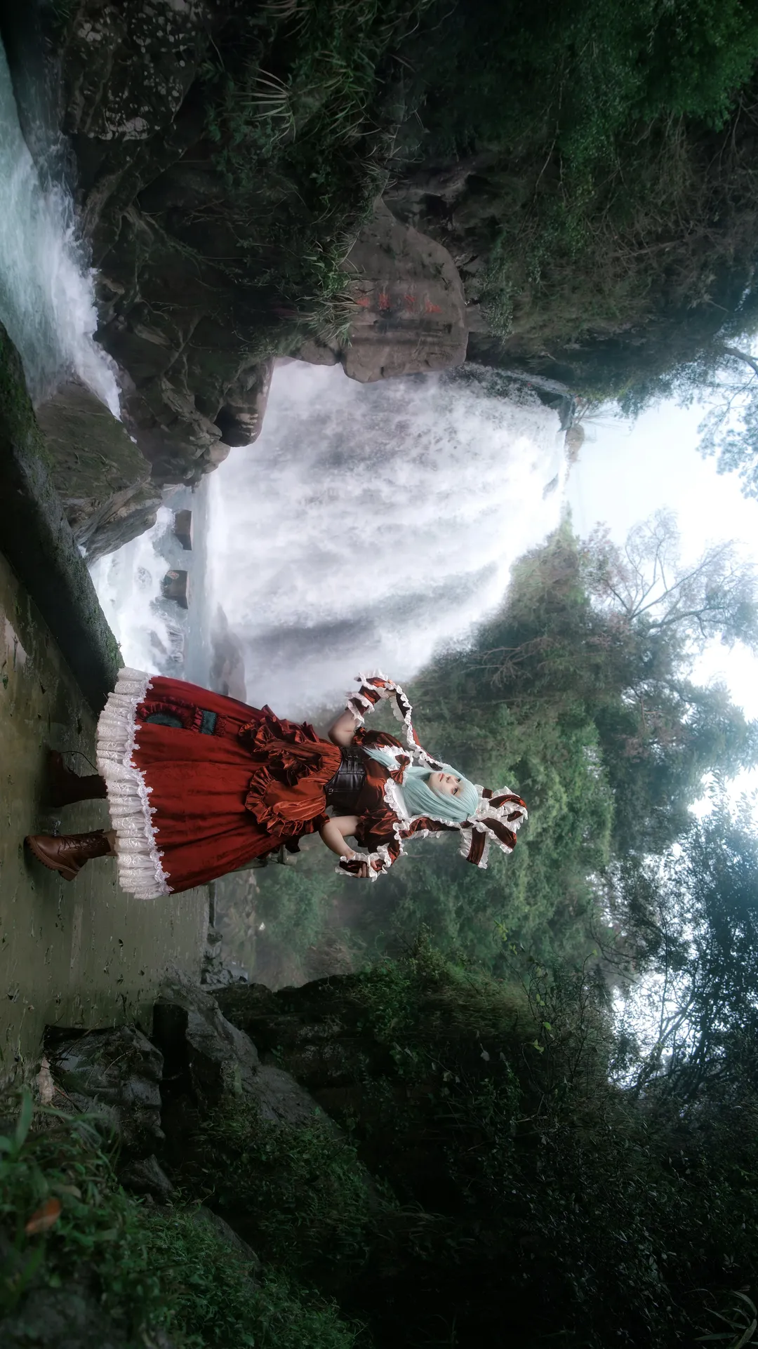 【键山雏cos】东方project 瀑布实景拍摄，水流湍急的极限10分钟 - 第 4 张