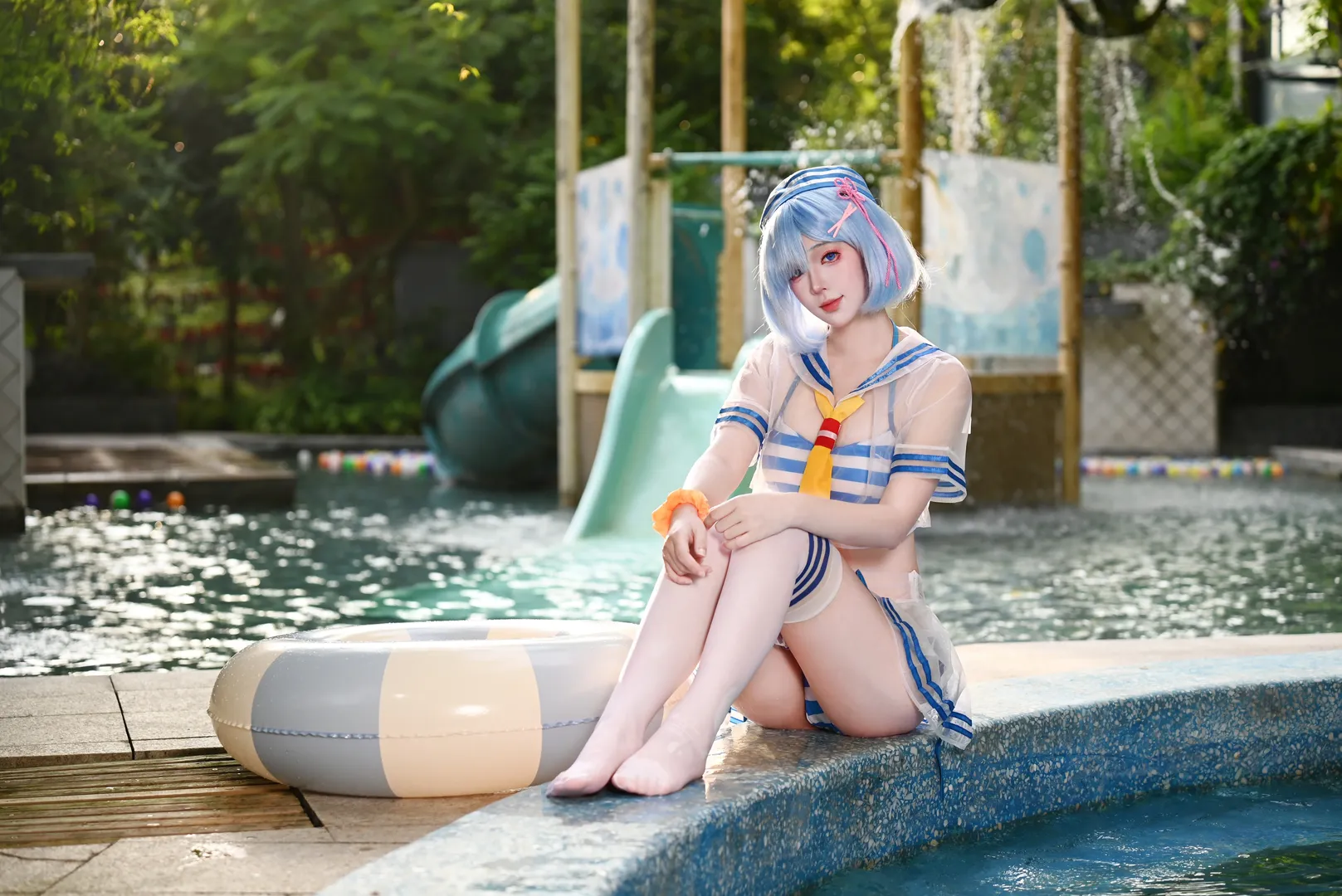 【蕾姆cos】夏日水上樂園的泳裝拍攝記錄 - 第 2 張
