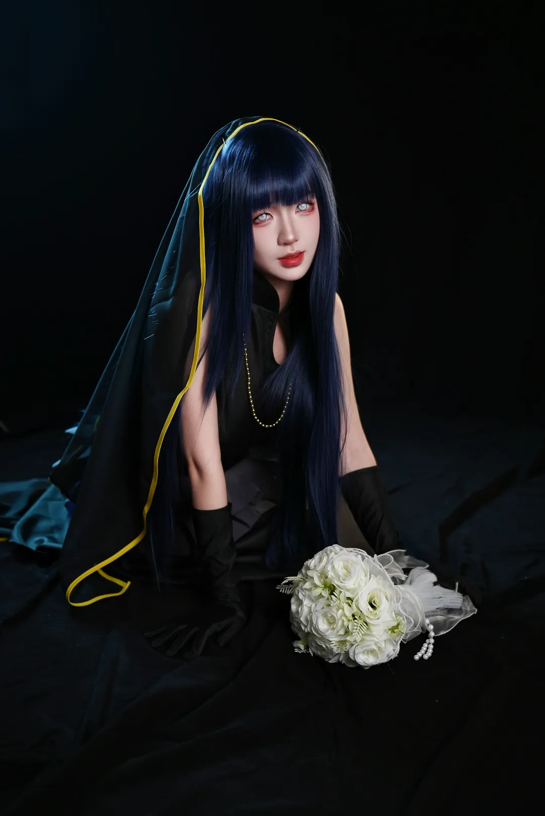 【雏田cos】火影忍者黑纱造型解锁冷冽氛围 - 第 2 张