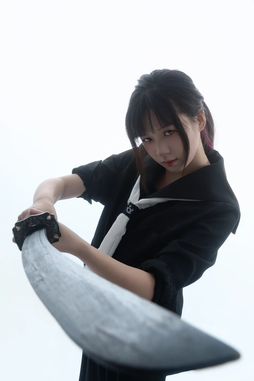 黑水手服剑道少女 速写姿势参考 - 第 4 张