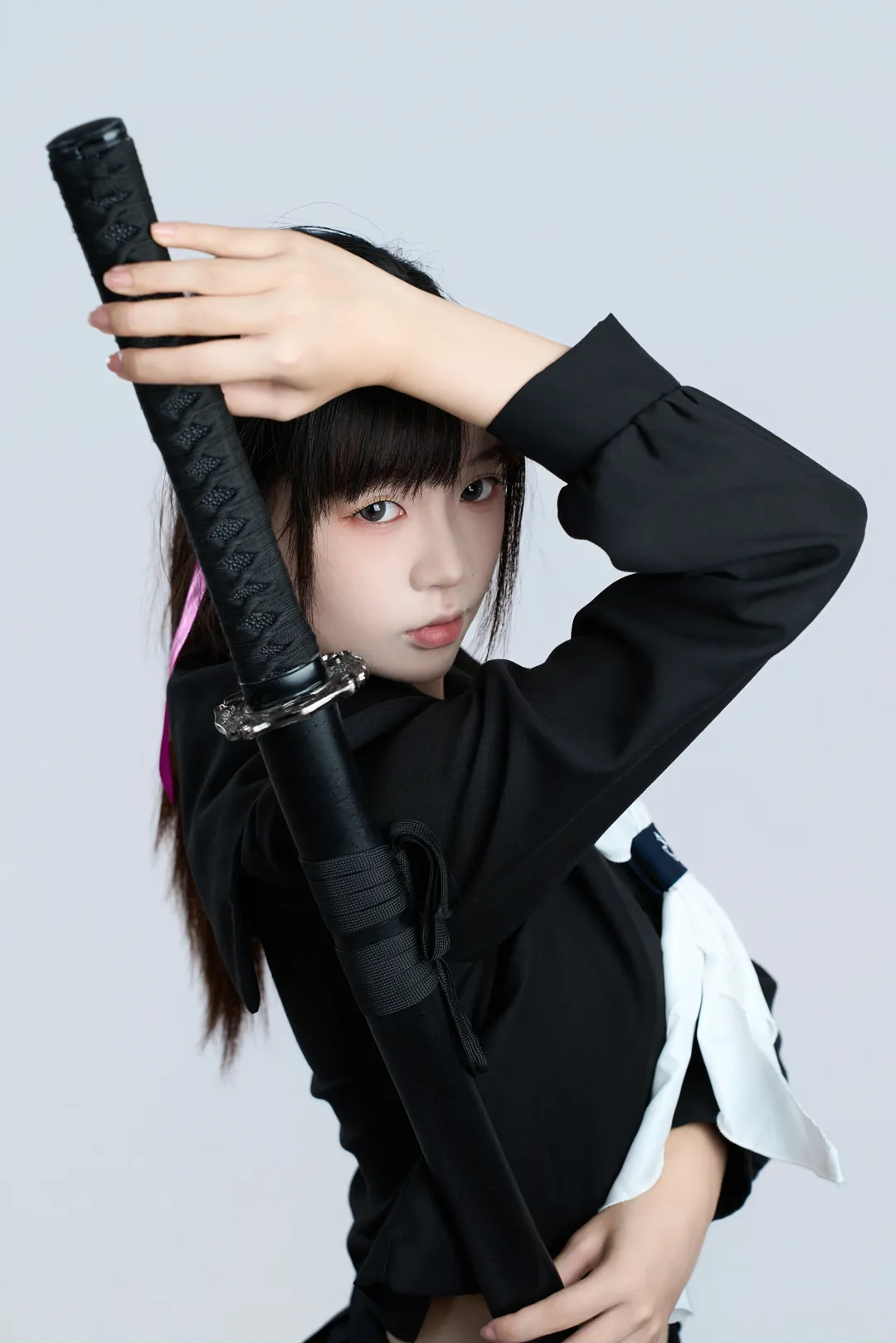 黑水手服剑道少女 速写姿势参考 - 第 8 张