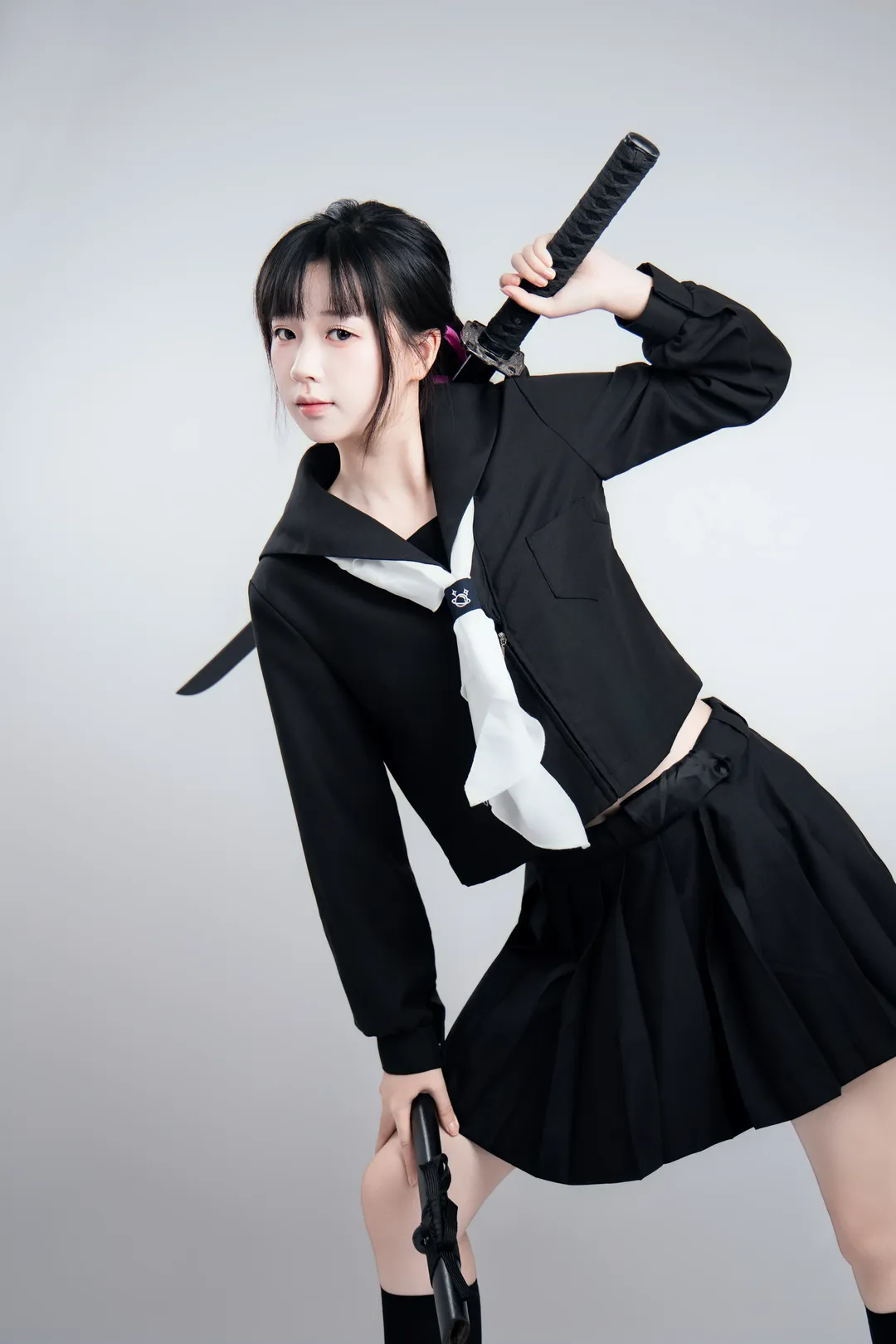 JK制服武士刀 速写姿势第二弹 - 第 3 张