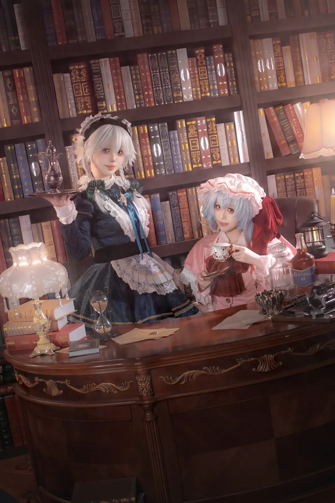 【蕾米莉亞與十六夜咲夜cos】東方project古典書房氛圍拍攝記錄 - 第 1 張