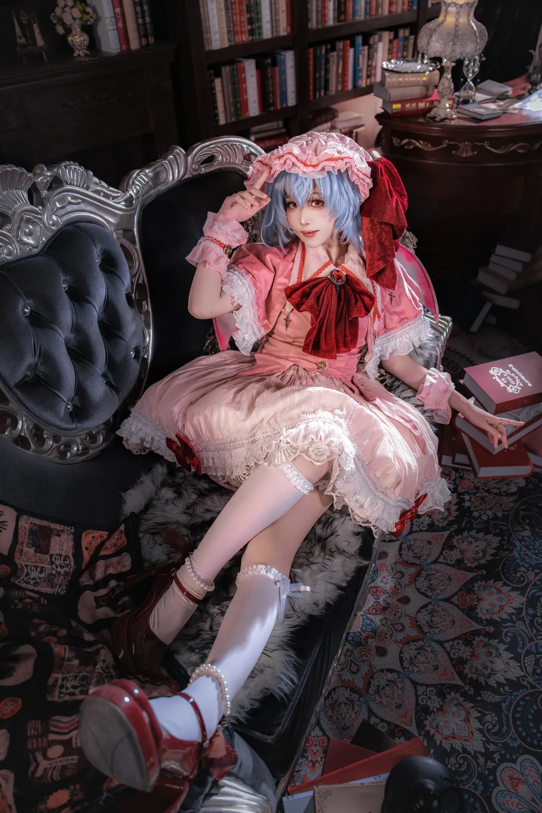 【蕾米莉亞cos】深色古董書房裡的五百歲蘿莉與東方project - 第 1 張