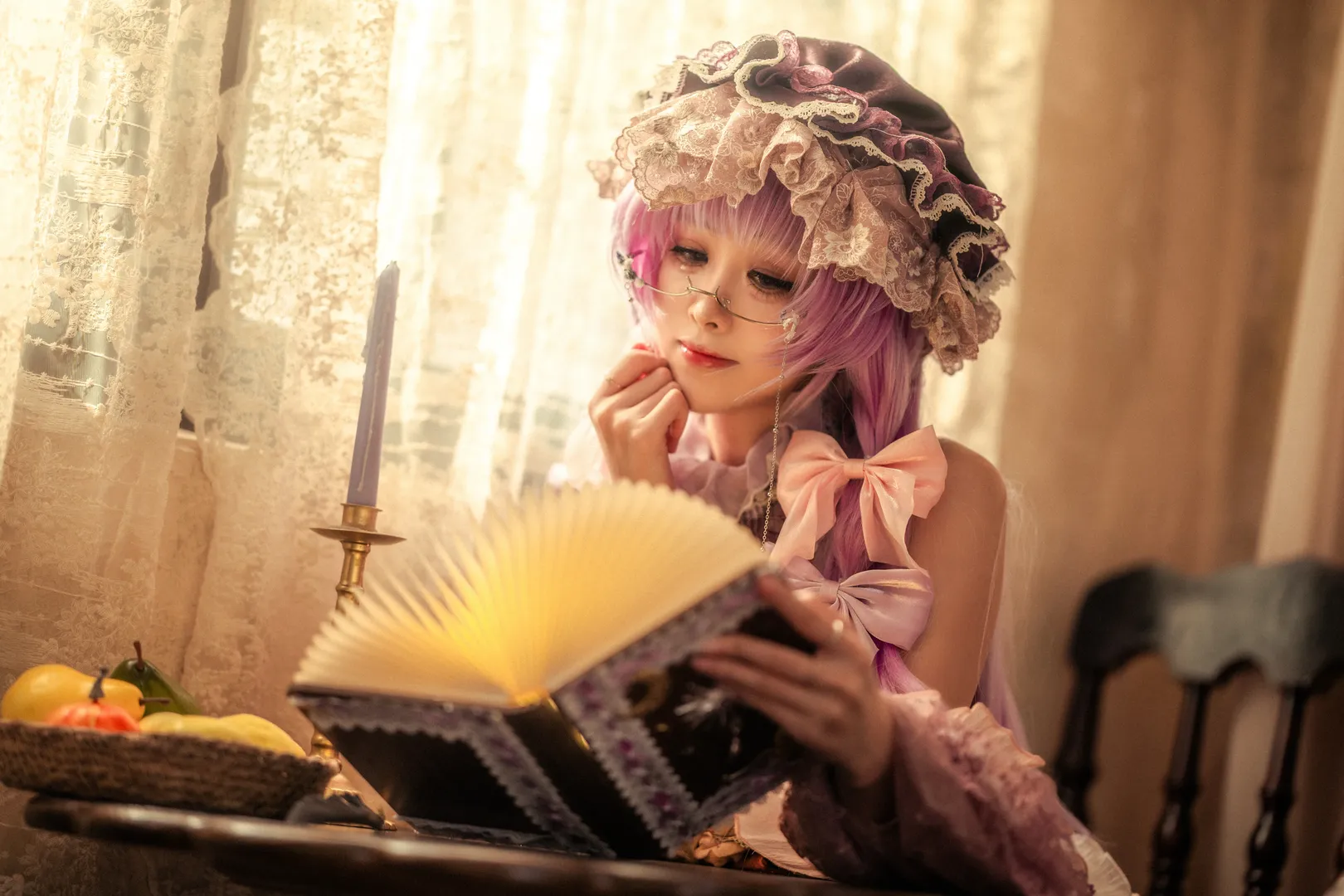 【帕秋莉cos】东方Project的优雅魔女，静谧阅读时光 - 第 2 张