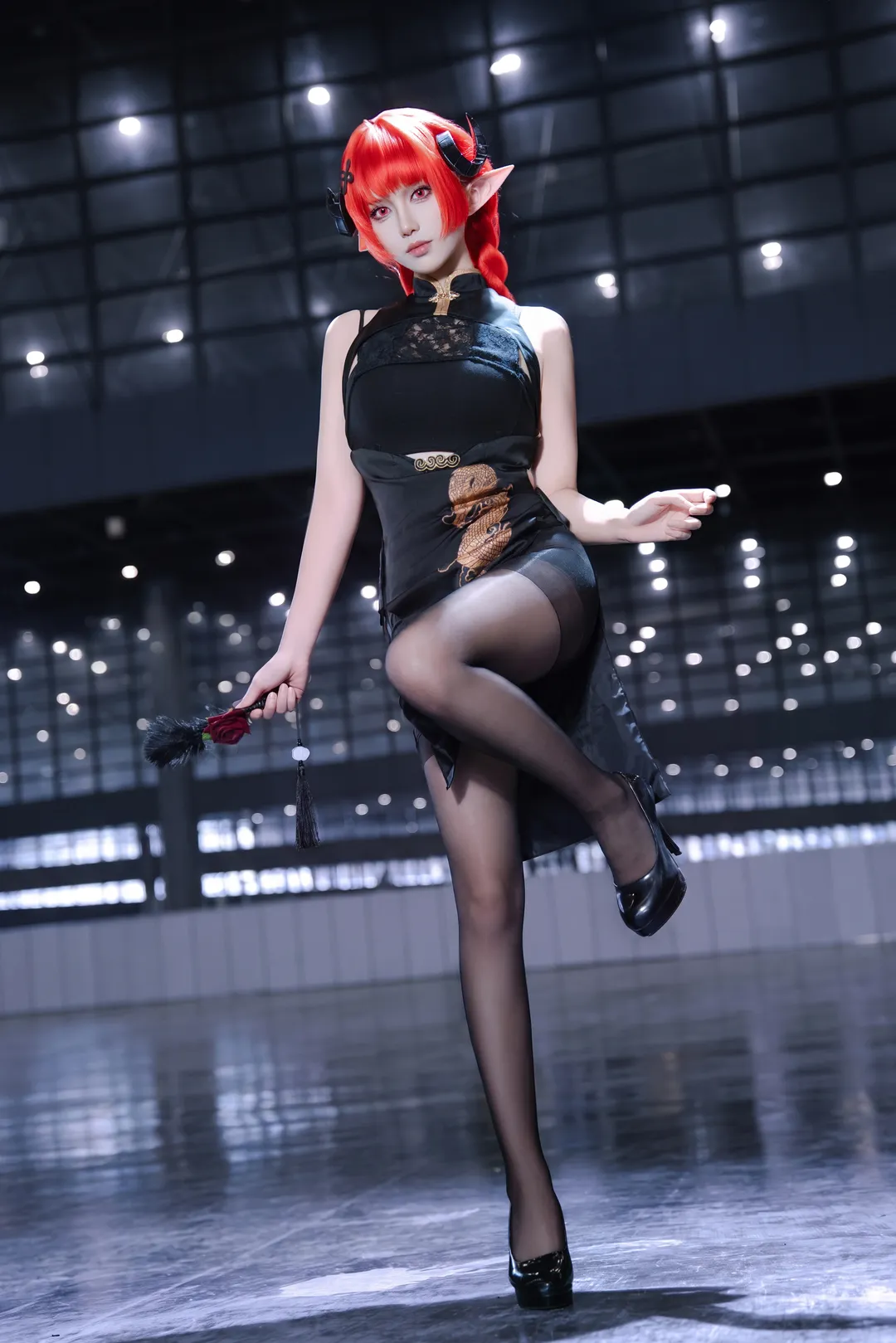 【兴登堡cos】碧蓝航线黑旗袍场照分享 - 第 2 张