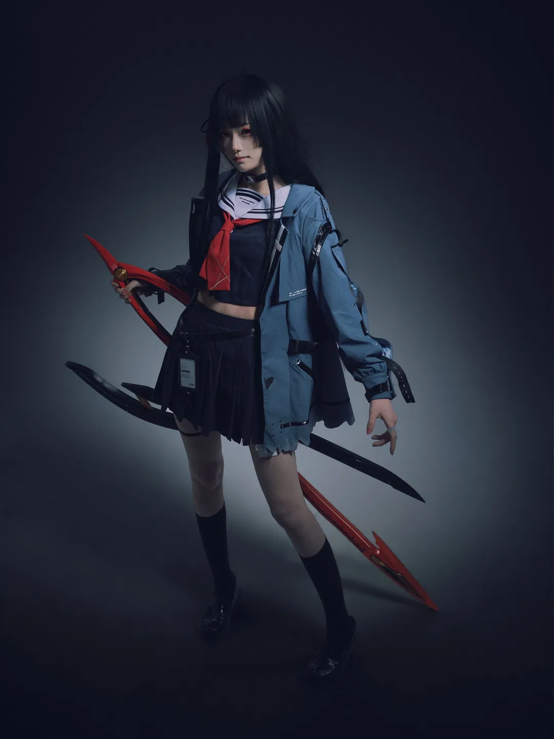 【千咲cos】鳴潮千咲白棚巨武JK戰鬥感拉滿 - 第 2 張