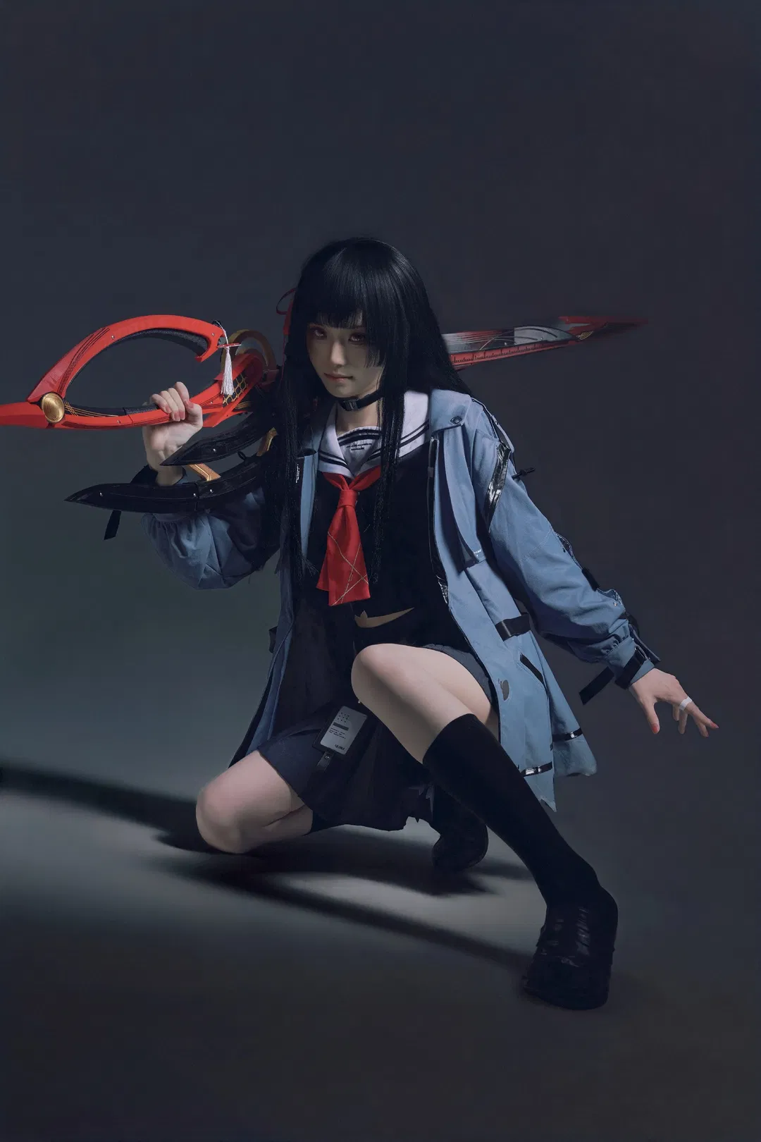 【千咲cos】鳴潮千咲白棚巨武JK戰鬥感拉滿 - 第 3 張
