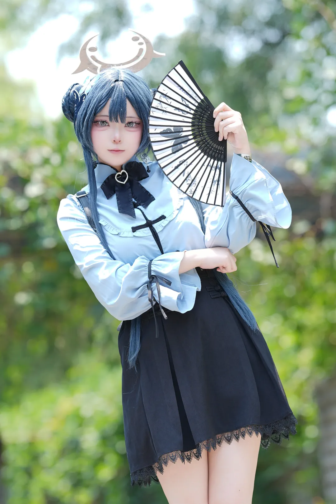 【龙华妃咲cos】蔚蓝档案私设制服与折扇的户外记录 - 第 9 张