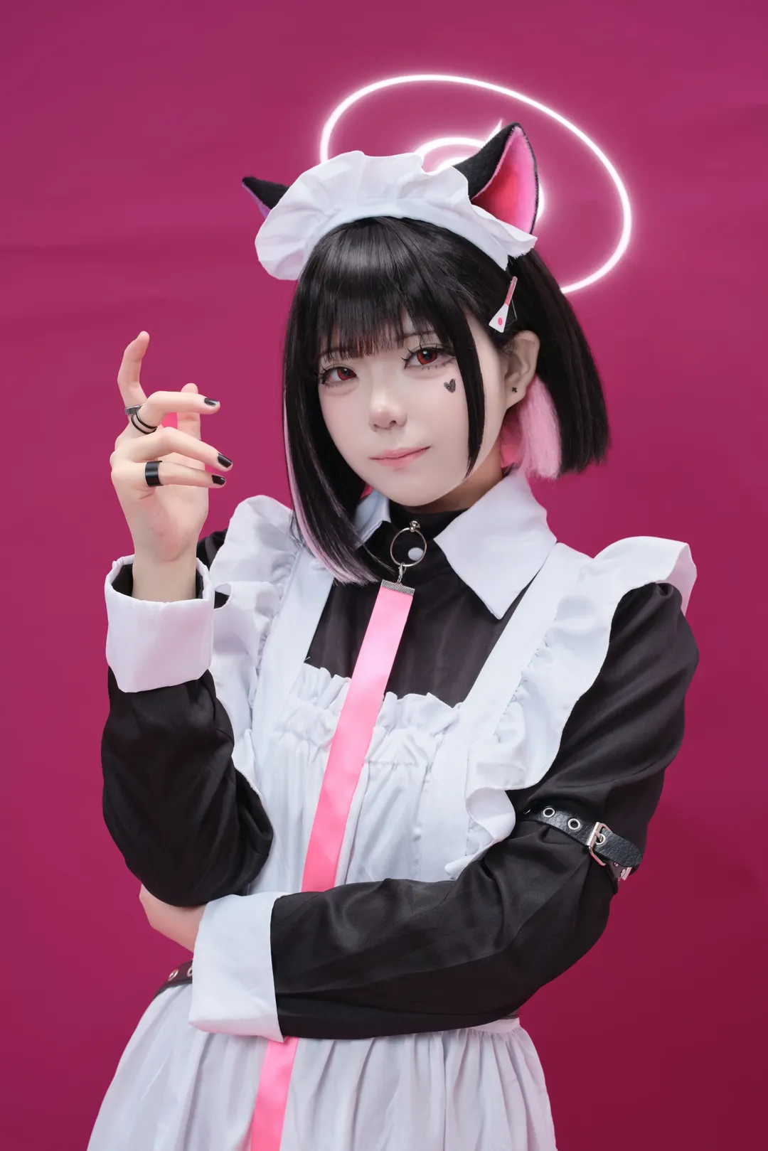 【杏山和紗cos】蔚藍檔案女僕裝同人 - 第 4 張