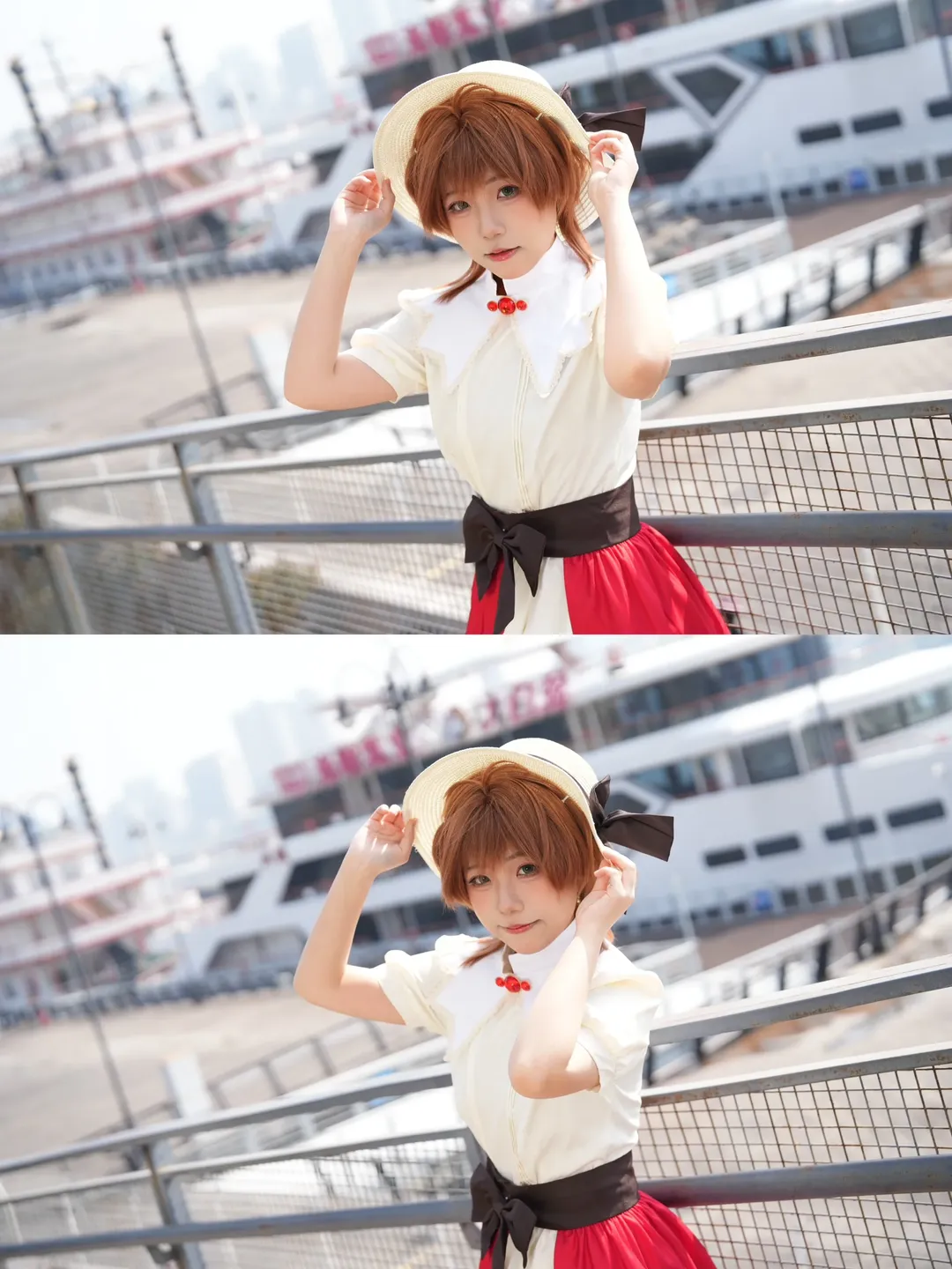 【木之本樱cos】魔卡少女樱经典常服，江边码头的微风与暖阳 - 第 1 张