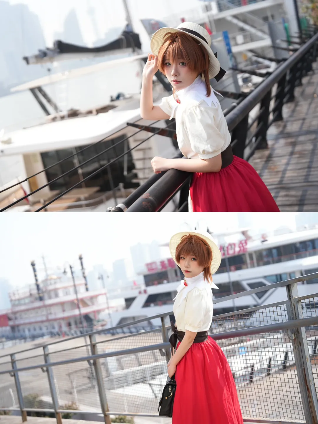 【木之本樱cos】魔卡少女樱经典常服，江边码头的微风与暖阳 - 第 3 张