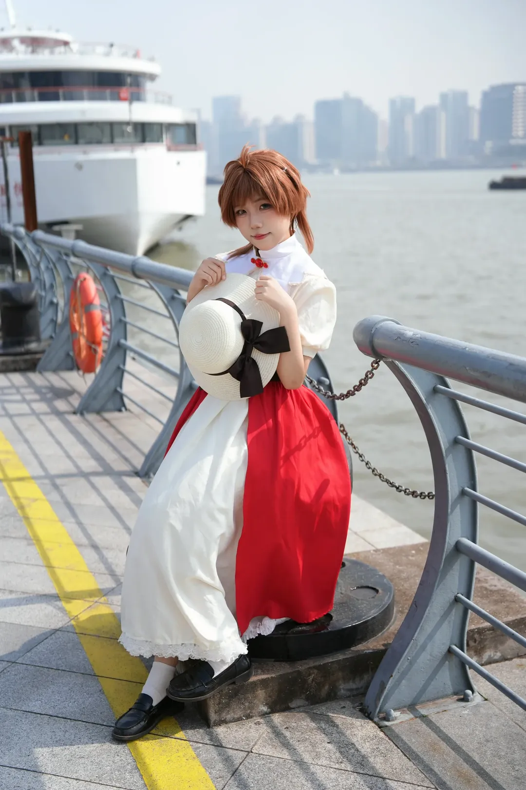 【木之本樱cos】魔卡少女樱经典常服，江边码头的微风与暖阳 - 第 4 张
