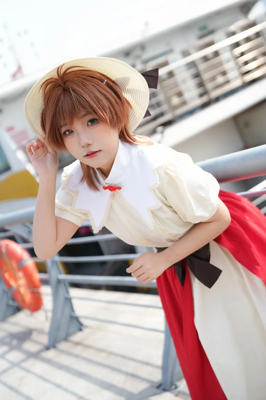 【木之本樱cos】魔卡少女樱经典常服，江边码头的微风与暖阳 - 第 5 张