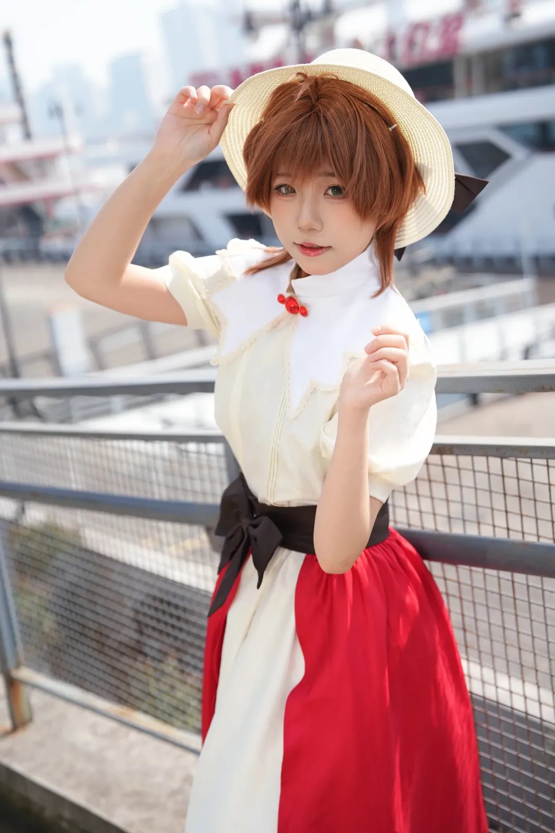 【木之本樱cos】魔卡少女樱经典常服，江边码头的微风与暖阳 - 第 7 张