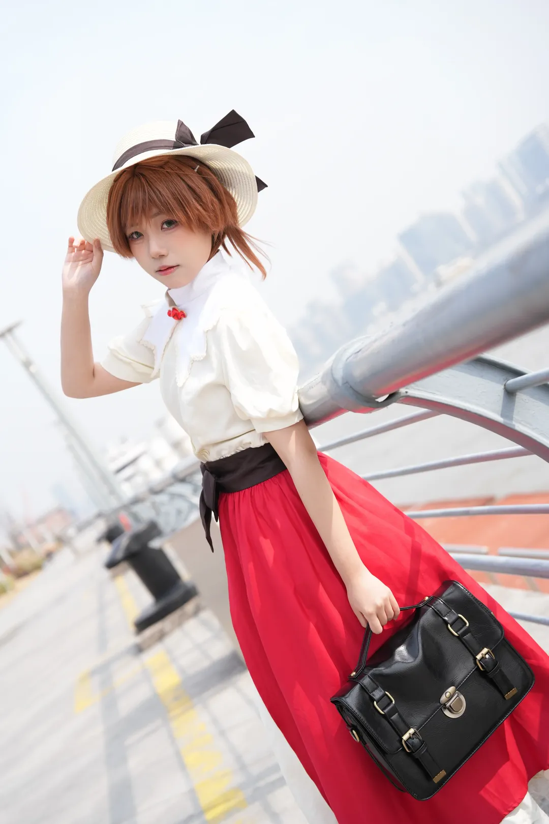 【木之本樱cos】魔卡少女樱经典常服，江边码头的微风与暖阳 - 第 8 张