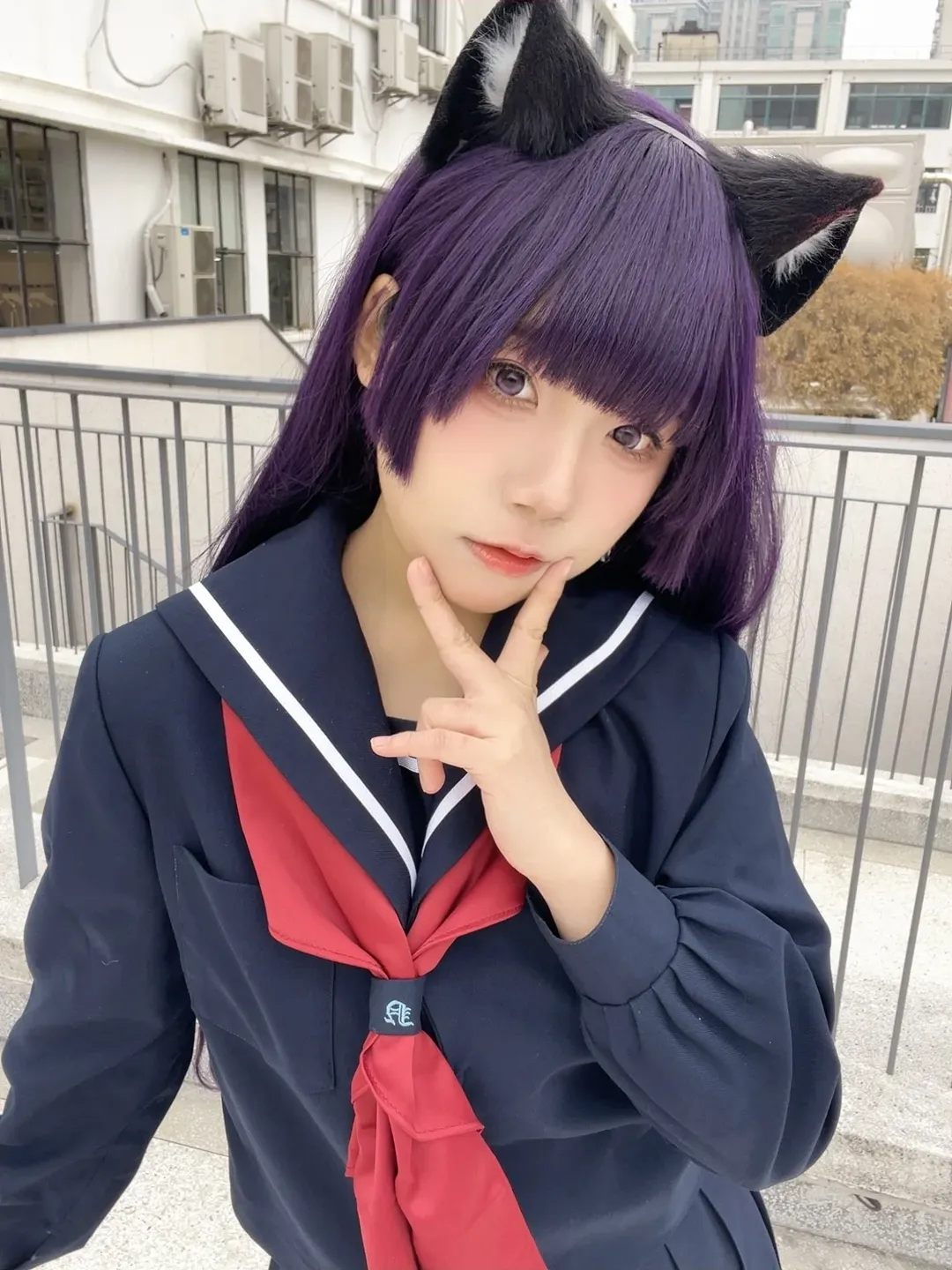 【五更琉璃cos】我的妹妹哪有這麼可愛，黑貓JK水手服出街 - 第 1 張