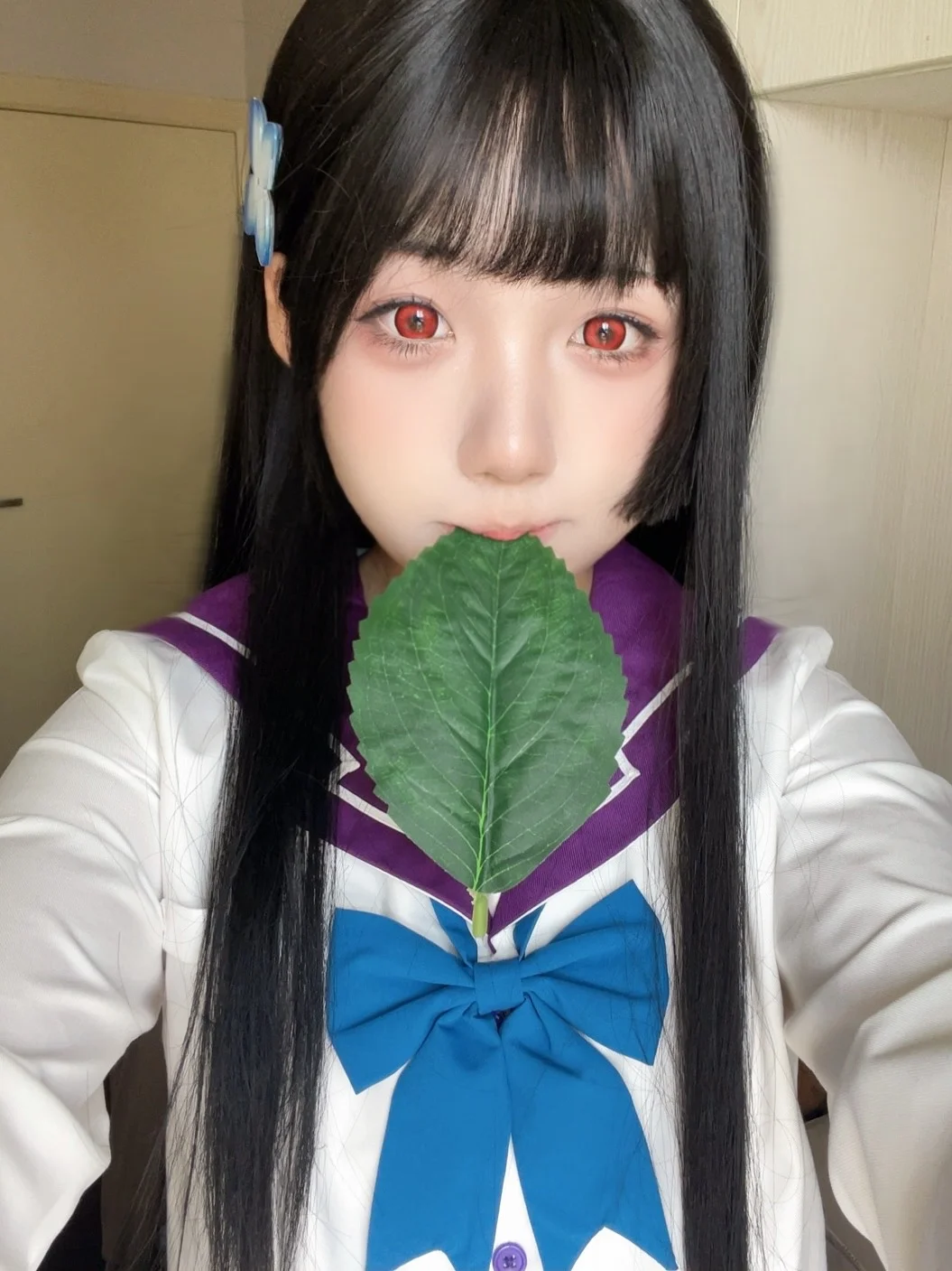 【散華禮彌cos】水手服搭配大葉子的日常分享 - 第 1 張
