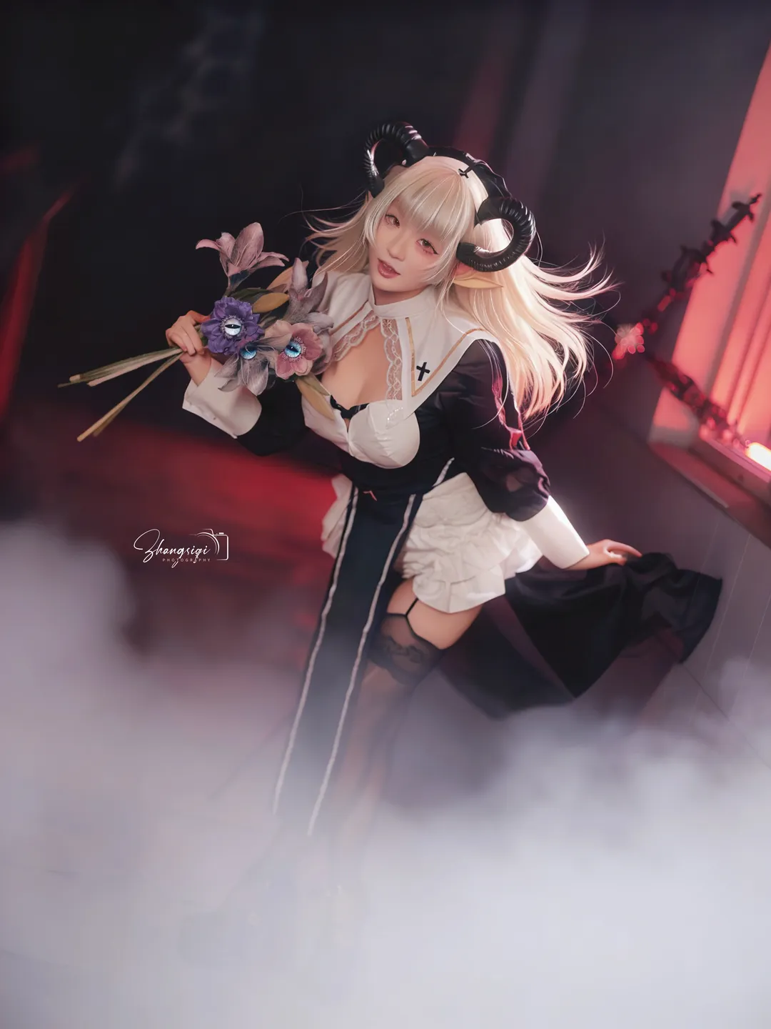 【地狱的吹雪cos】暗黑魔女降临废弃学校，氛围感拉满 - 第 11 张
