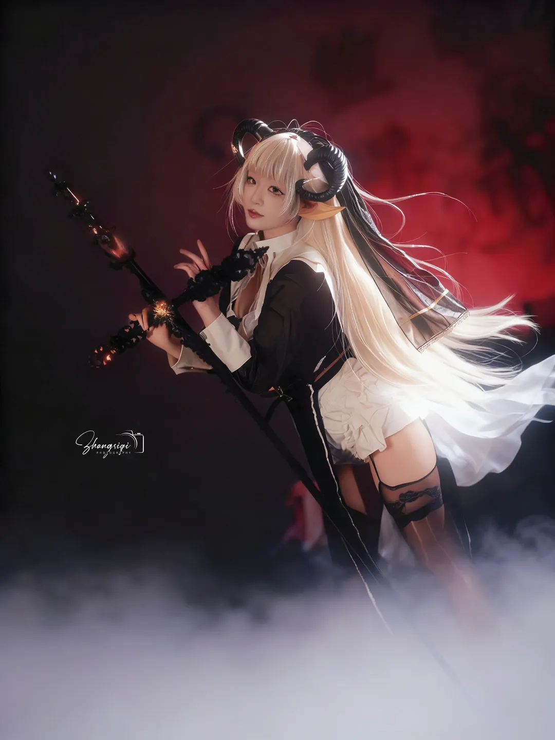 【地狱的吹雪cos】暗黑魔女降临废弃学校，氛围感拉满 - 第 7 张