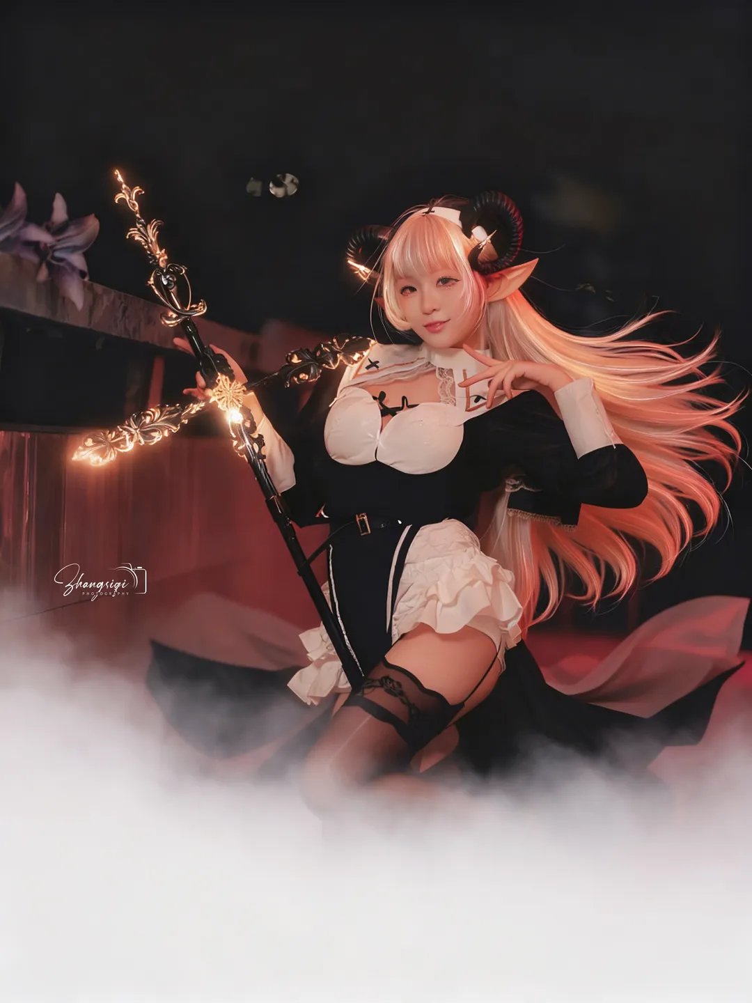 【地狱的吹雪cos】暗黑魔女降临废弃学校，氛围感拉满 - 第 9 张