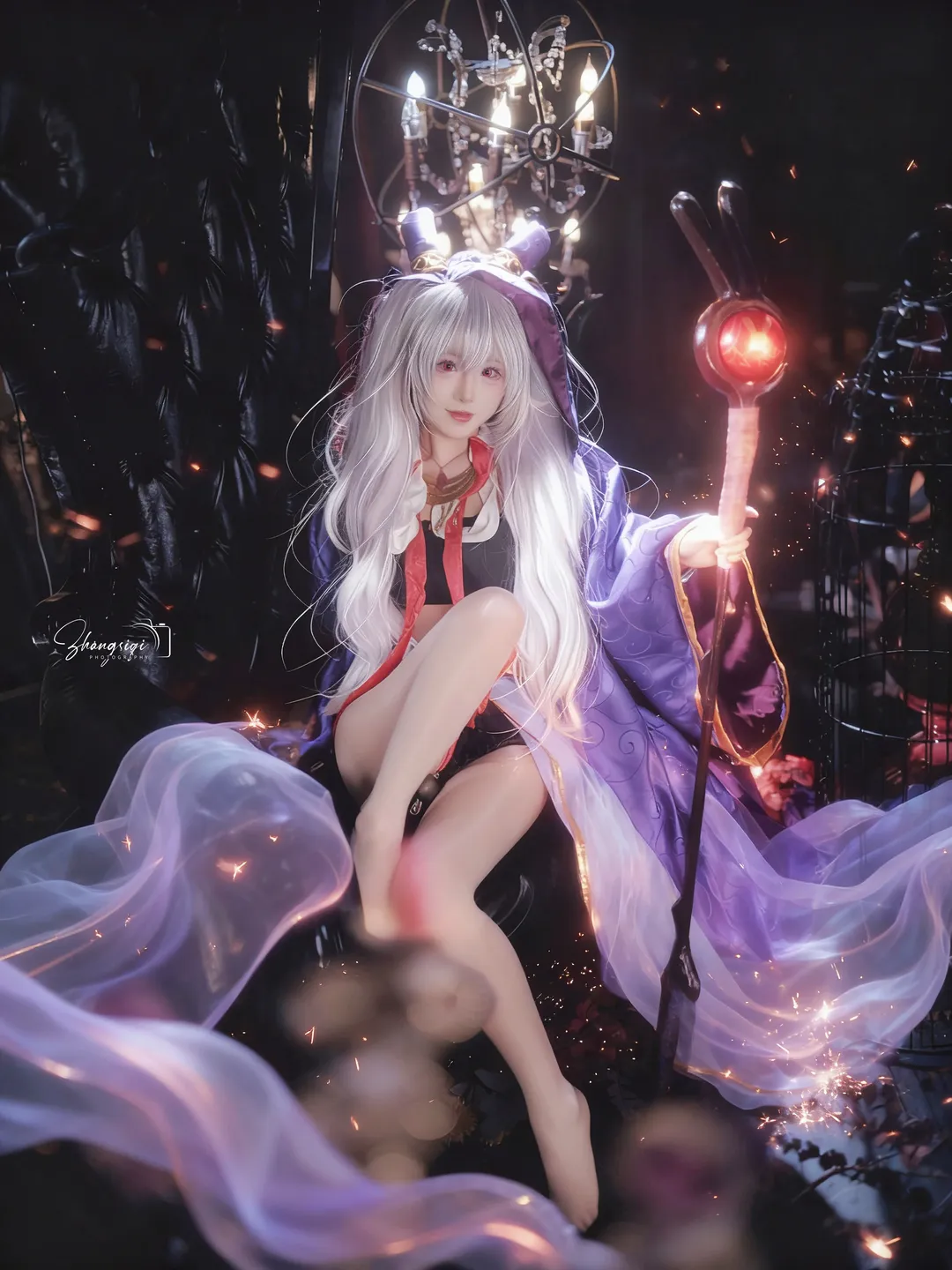 【拉菲cos】碧蓝航线暗夜魔法与红酒的邂逅 - 第 1 张
