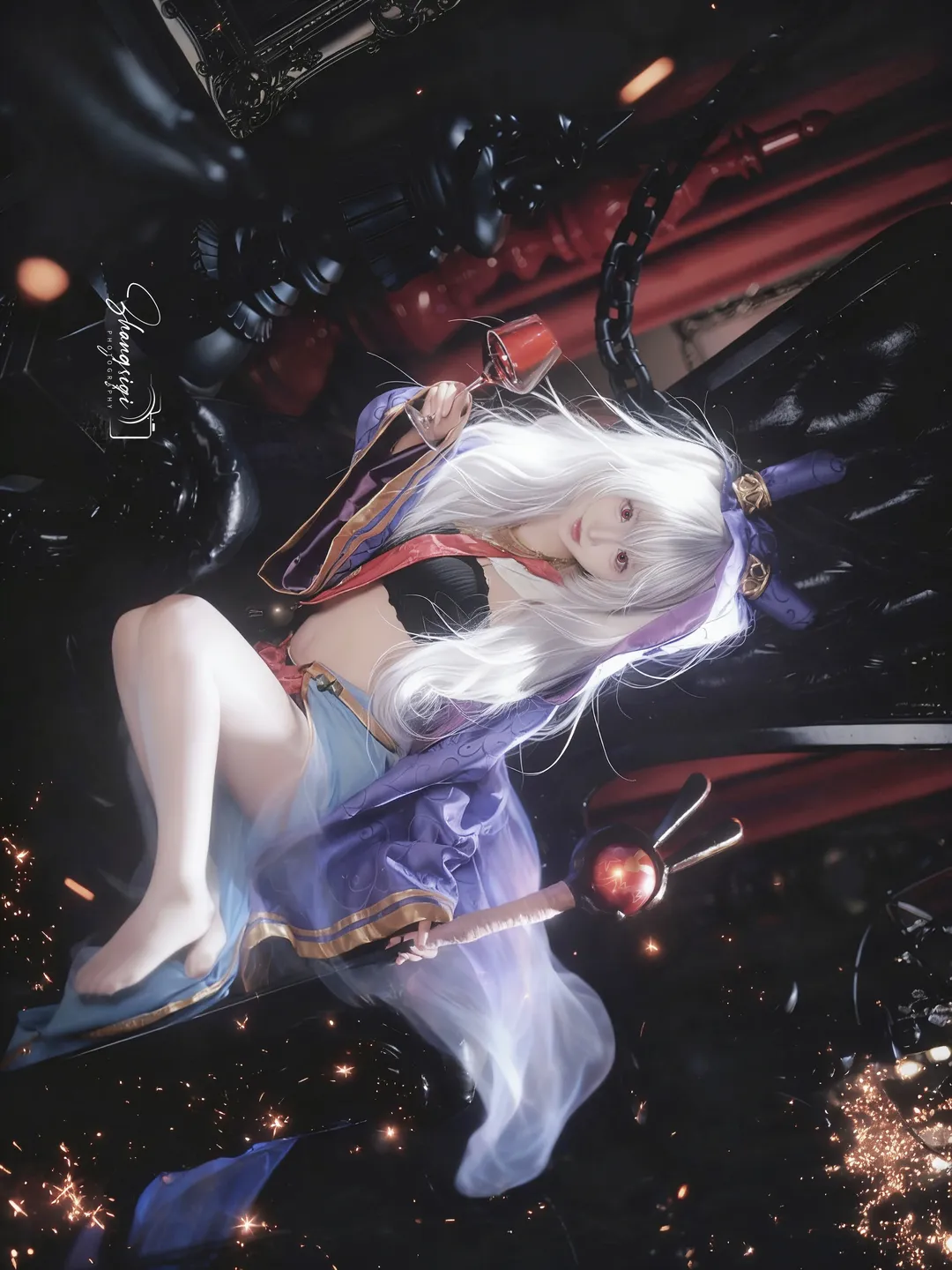 【拉菲cos】碧蓝航线暗夜魔法与红酒的邂逅 - 第 11 张