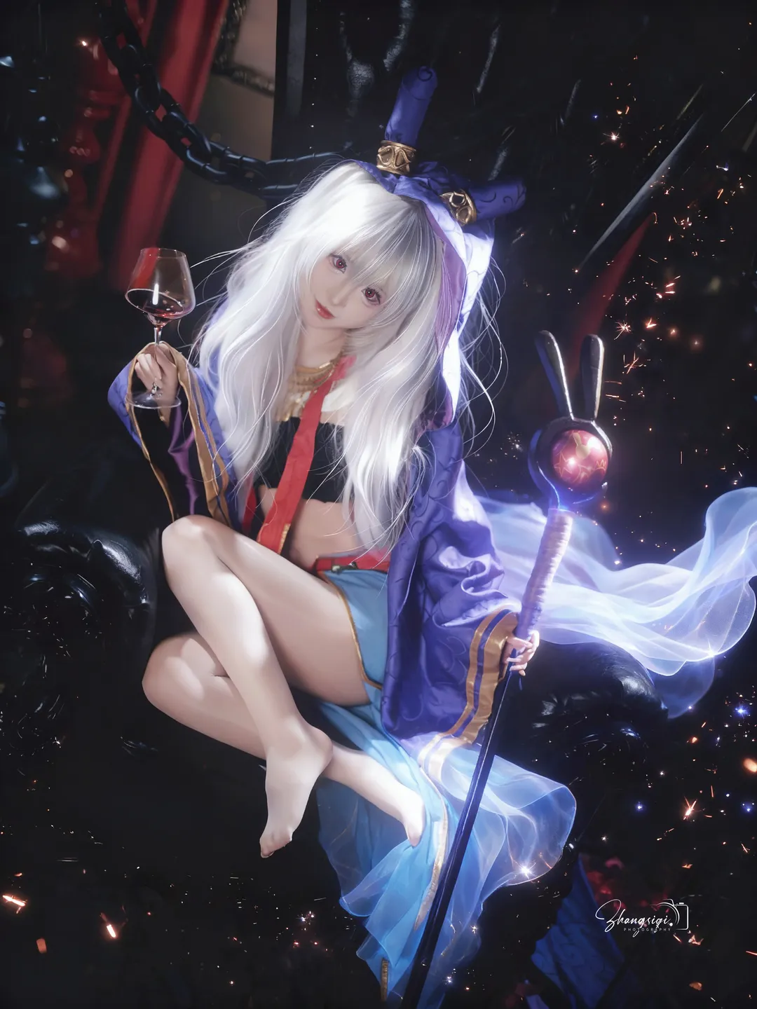 【拉菲cos】碧蓝航线暗夜魔法与红酒的邂逅 - 第 8 张
