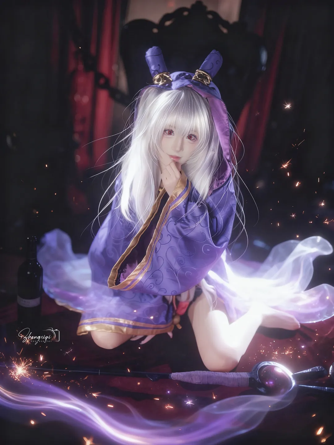 【拉菲cos】碧藍航線的魔法少女，暗黑系教堂氛圍感 - 第 1 張