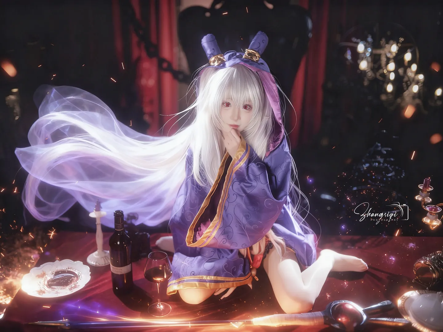 【拉菲cos】碧藍航線的魔法少女，暗黑系教堂氛圍感 - 第 12 張