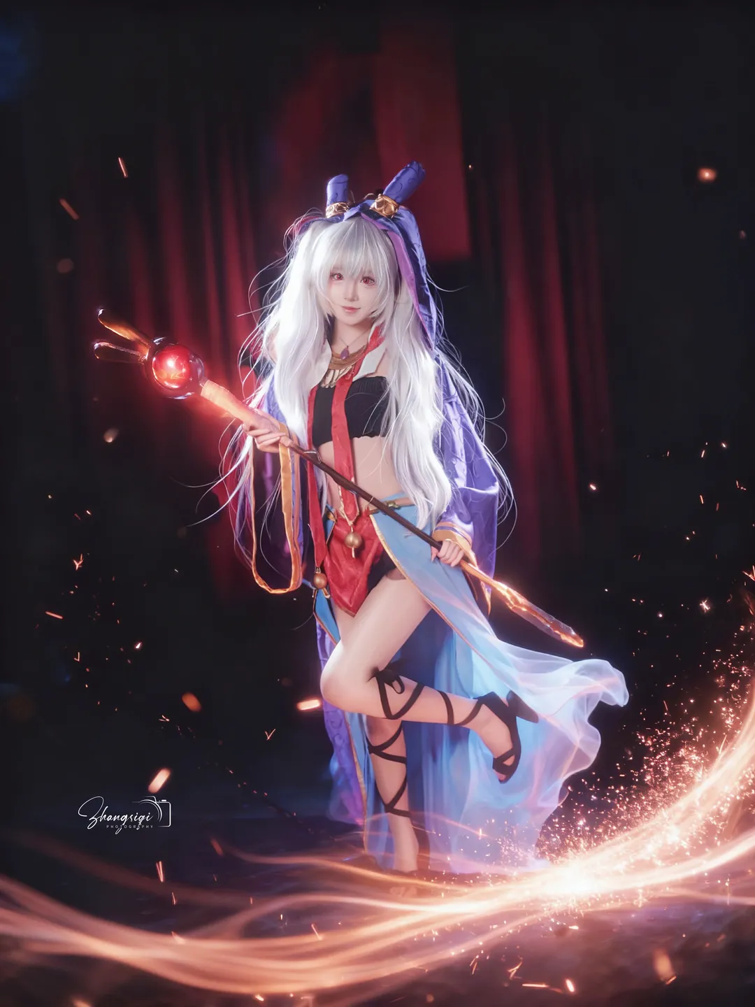 【拉菲cos】碧藍航線的魔法少女，暗黑系教堂氛圍感 - 第 9 張