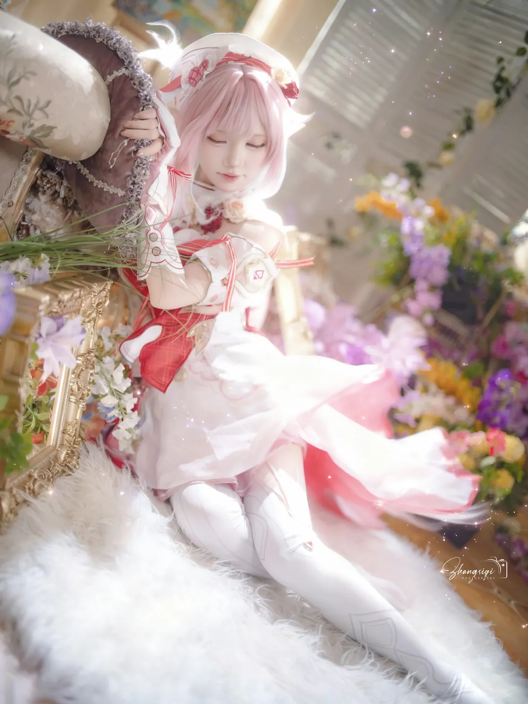 【愛莉希雅cos】崩壞3粉色妖精小姐的午後花園 - 第 1 張