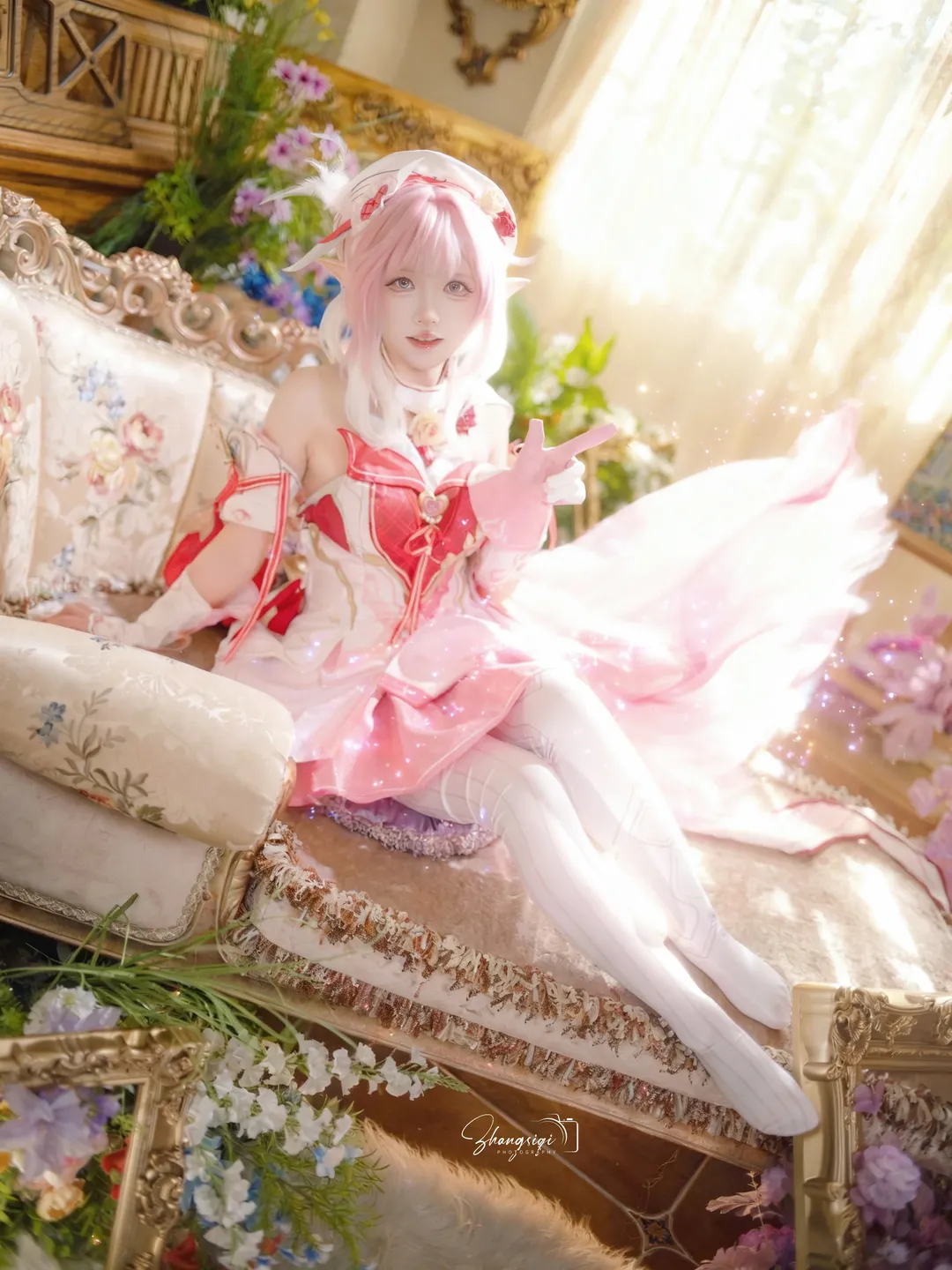 【愛莉希雅cos】崩壞3粉色妖精小姐的午後花園 - 第 12 張
