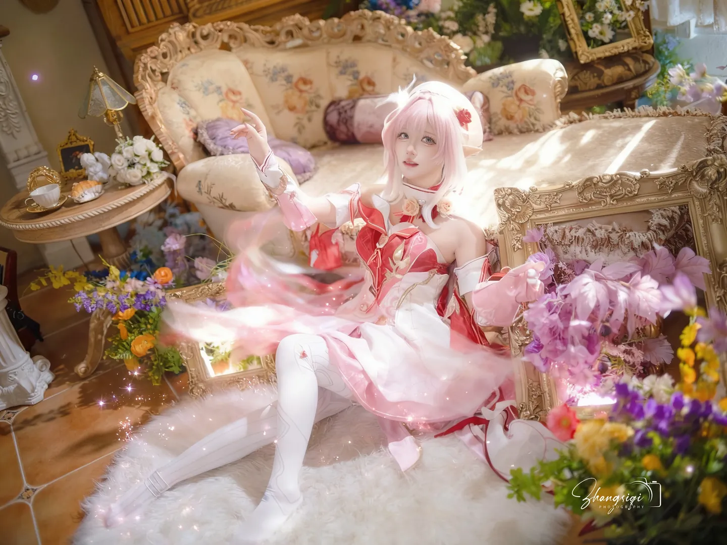 【愛莉希雅cos】崩壞3粉色妖精小姐的午後花園 - 第 13 張