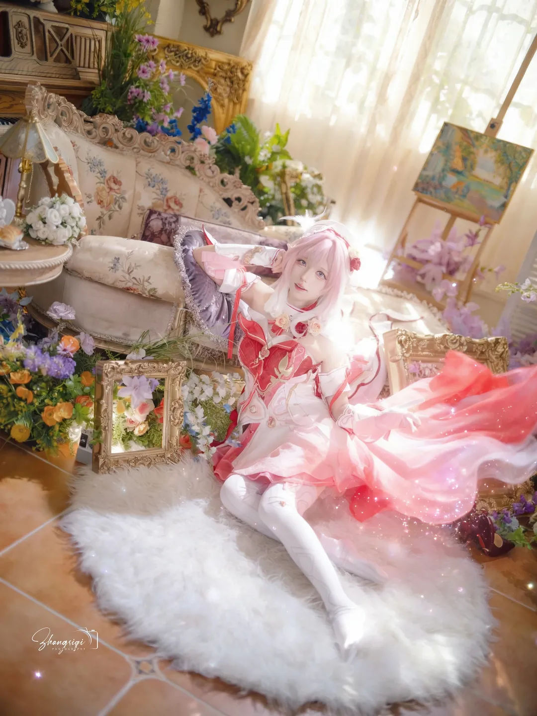 【愛莉希雅cos】崩壞3粉色妖精小姐的午後花園 - 第 3 張