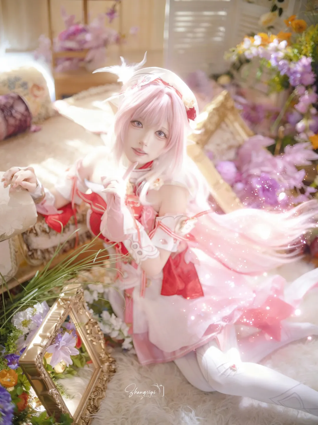 【愛莉希雅cos】崩壞3粉色妖精小姐的午後花園 - 第 5 張