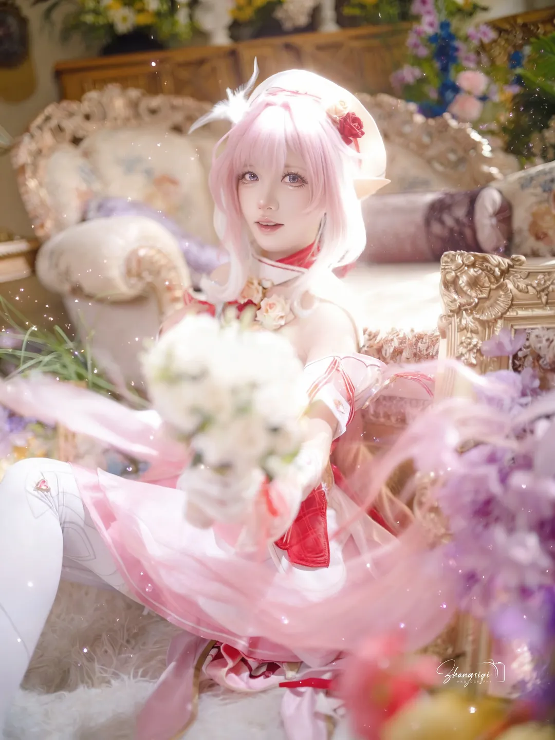 【愛莉希雅cos】崩壞3粉色妖精小姐的午後花園 - 第 6 張