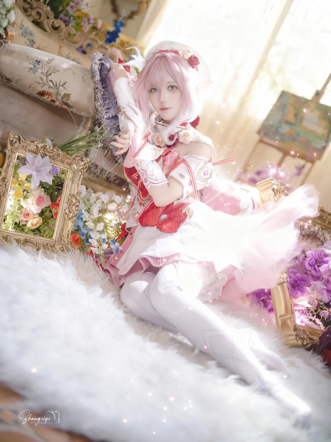 【愛莉希雅cos】崩壞3粉色妖精小姐的午後花園 - 第 9 張