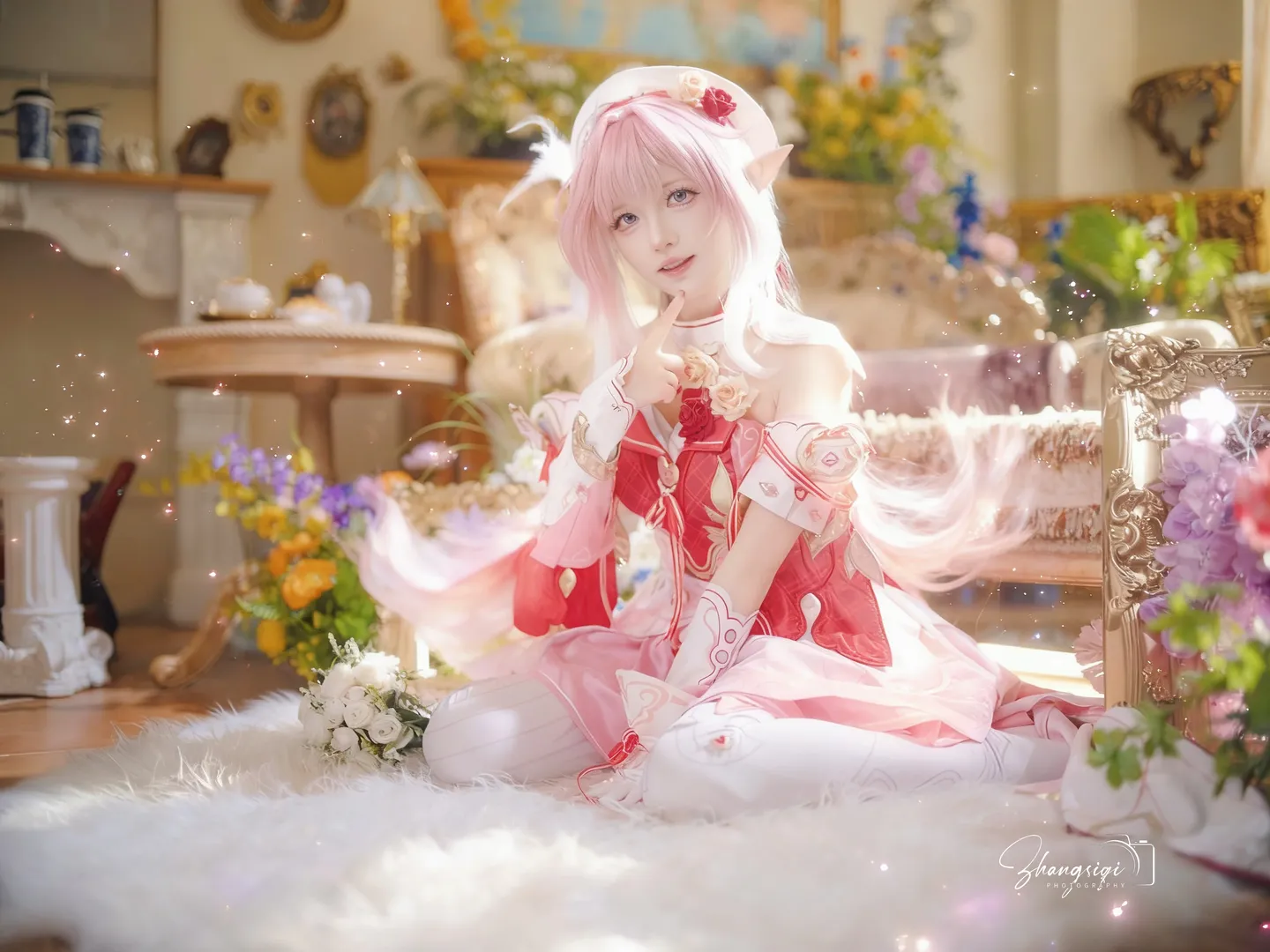 【爱莉希雅cos】粉色阳光下的优雅舞步 - 第 6 张