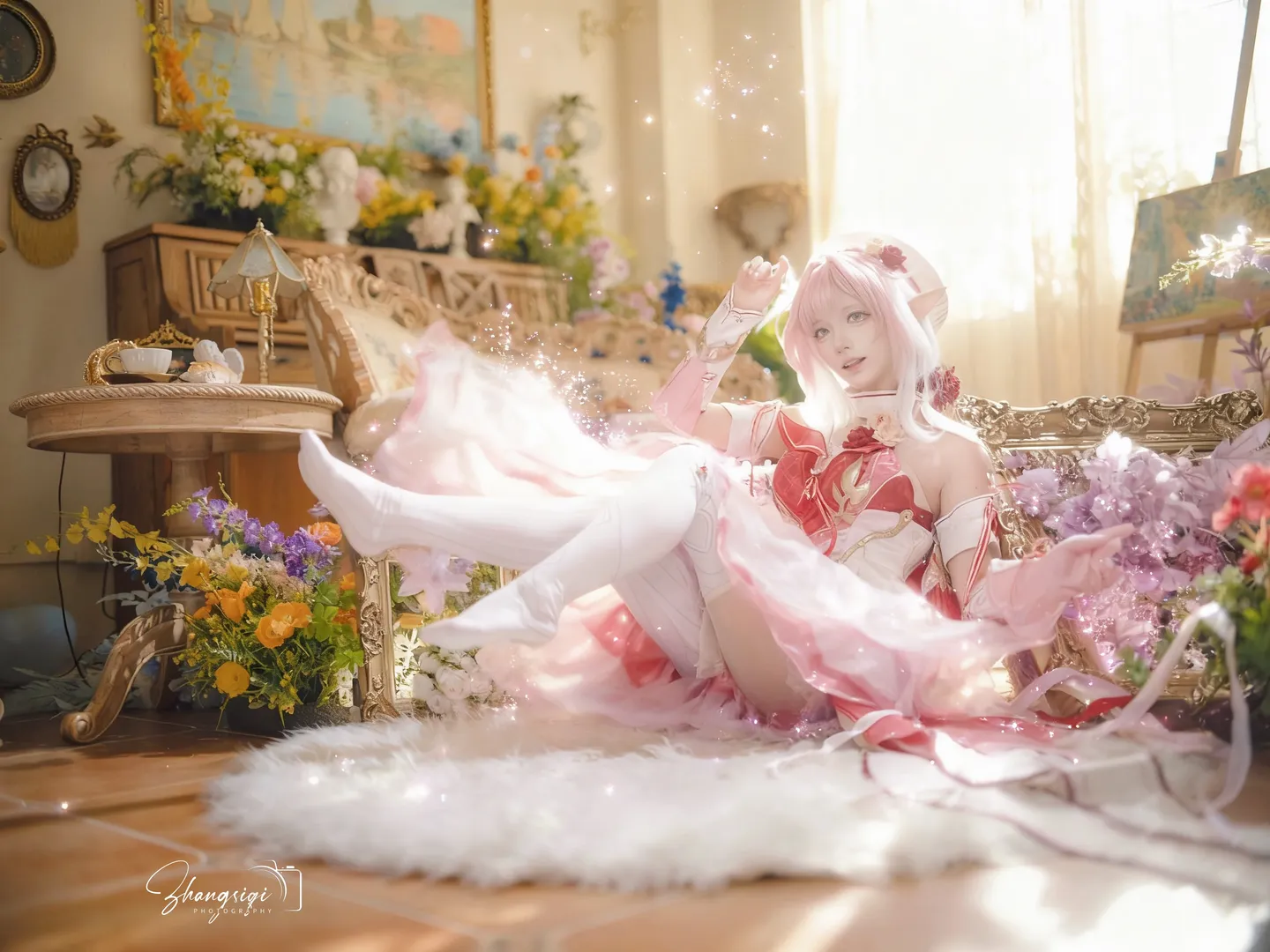 【爱莉希雅cos】粉色阳光下的优雅舞步 - 第 8 张