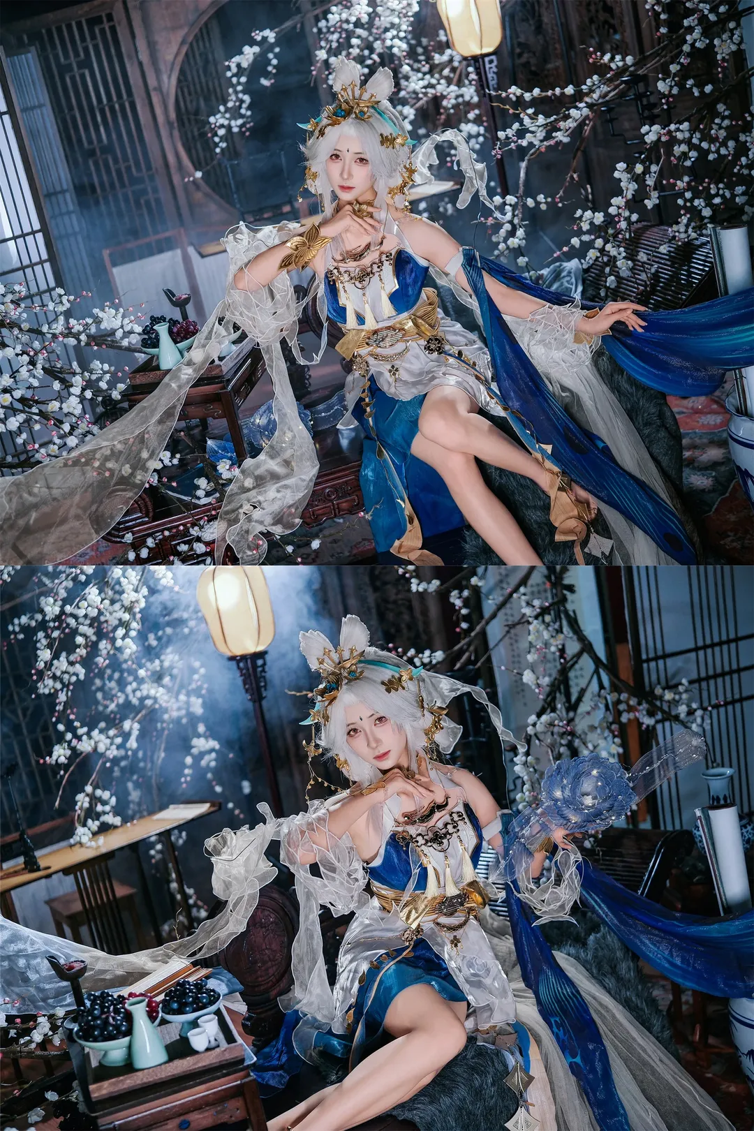 【嫦娥cos】王者荣耀落星盏，月宫仙子的清冷与华丽 - 第 1 张