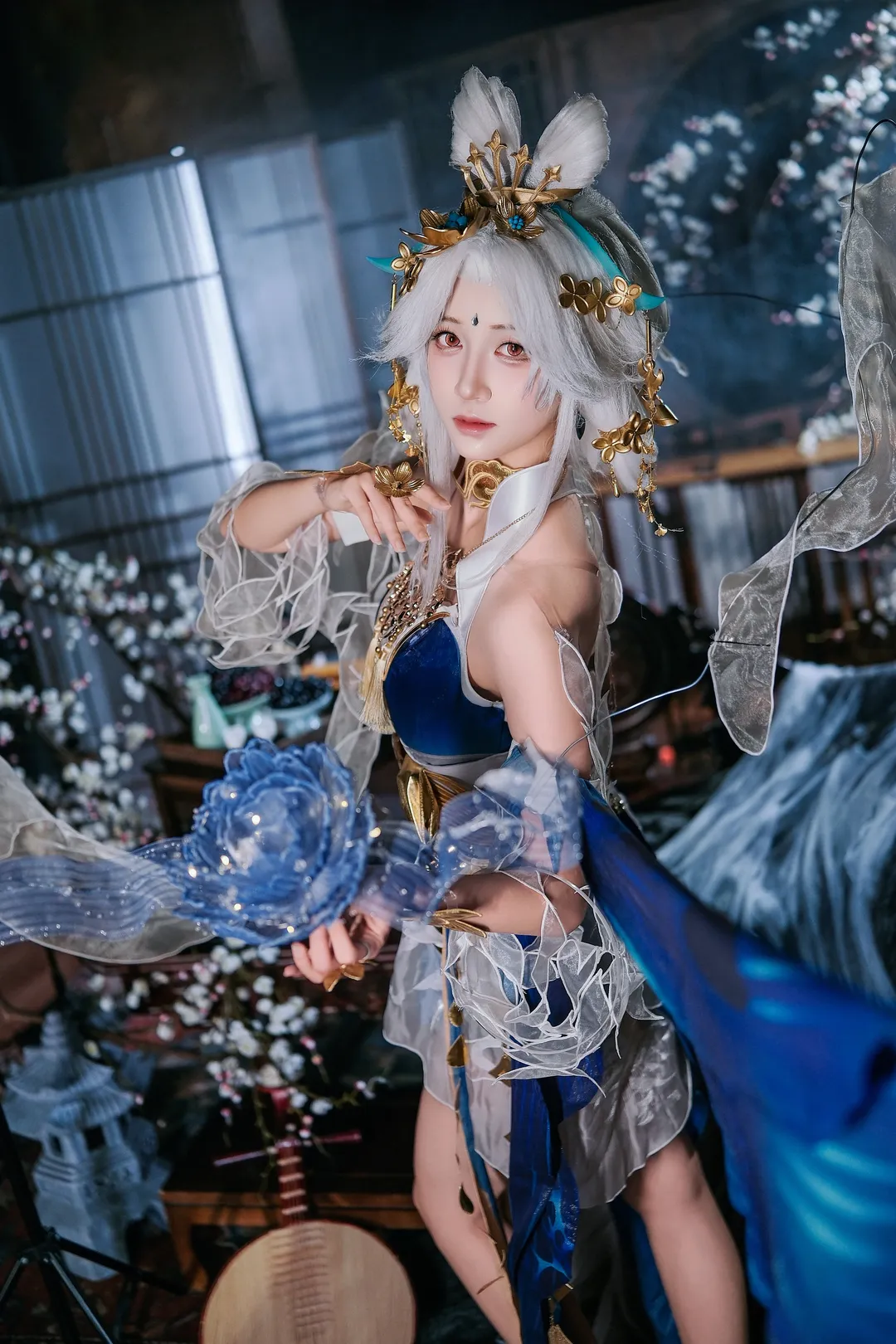【嫦娥cos】王者荣耀落星盏，月宫仙子的清冷与华丽 - 第 2 张