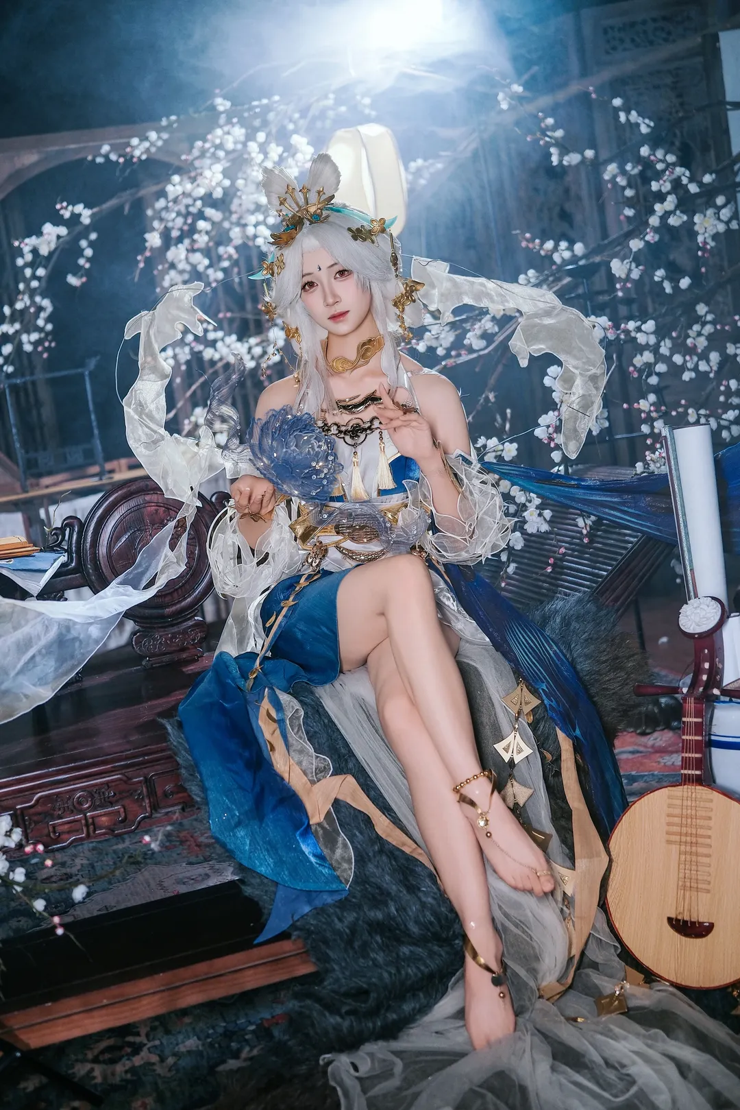 【嫦娥cos】王者荣耀落星盏，月宫仙子的清冷与华丽 - 第 4 张