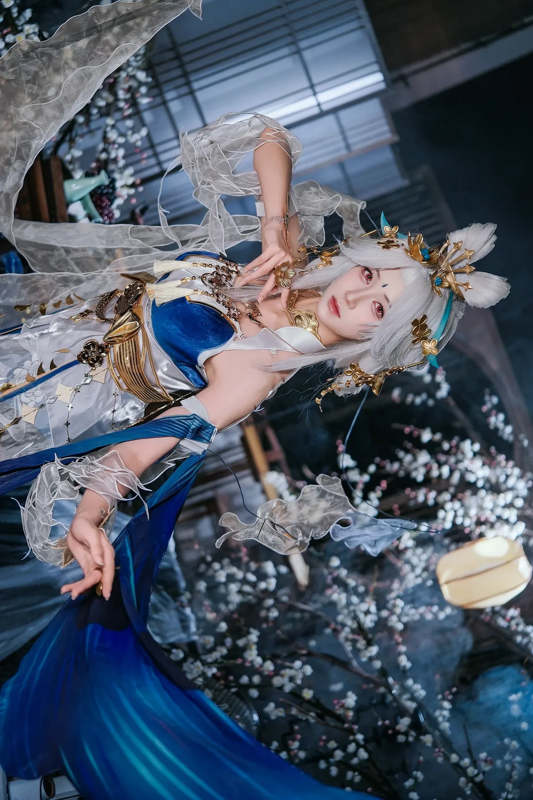 【嫦娥cos】王者荣耀落星盏，月宫仙子的清冷与华丽 - 第 5 张