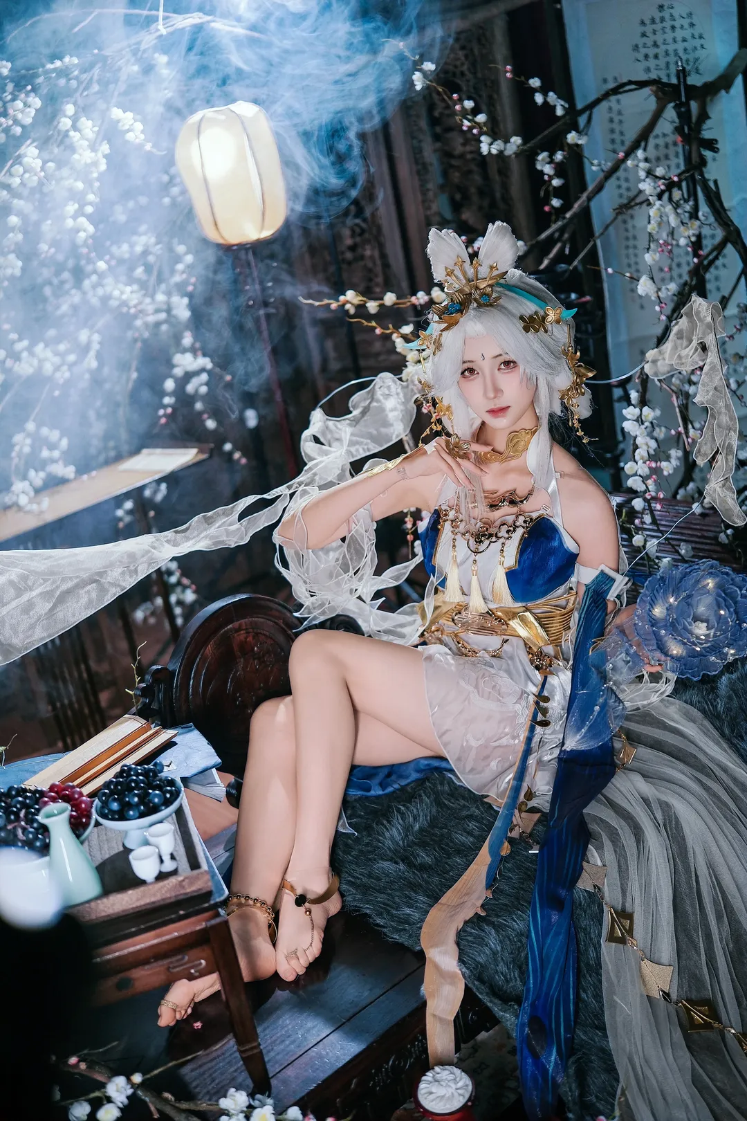 【嫦娥cos】王者荣耀落星盏，冷暖光影交织的东方奇幻 - 第 1 张