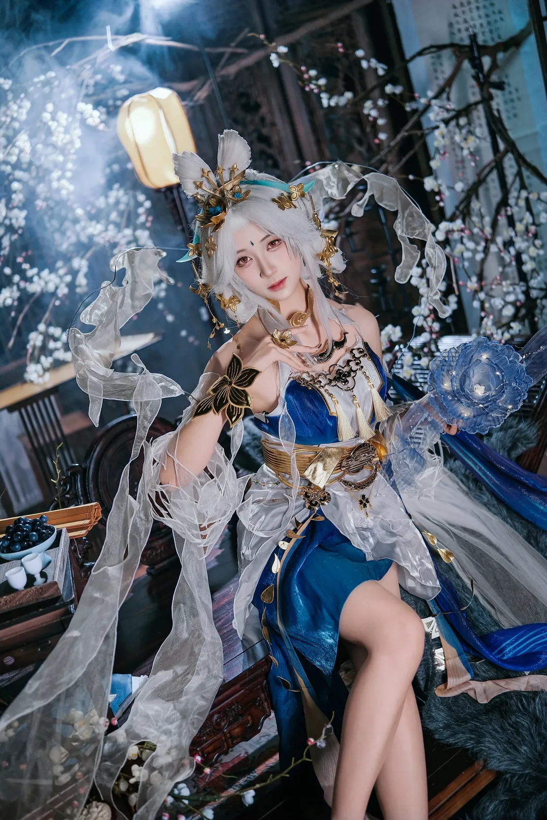 【嫦娥cos】王者荣耀落星盏，冷暖光影交织的东方奇幻 - 第 4 张
