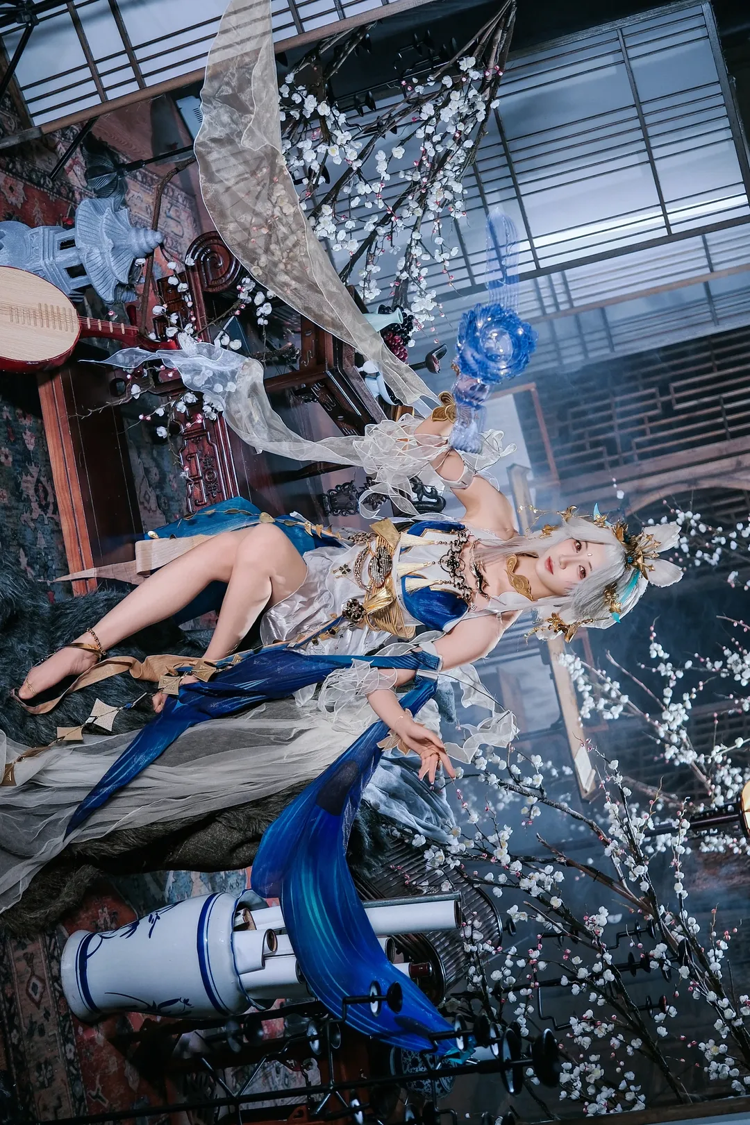 【嫦娥cos】王者荣耀落星盏，清冷与华丽的视觉碰撞 - 第 3 张