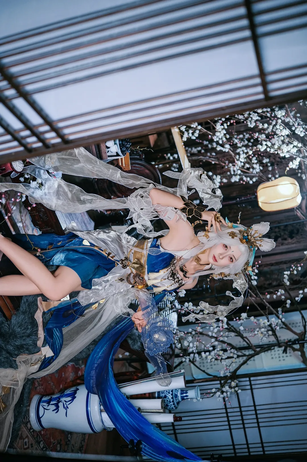 【嫦娥cos】王者荣耀落星盏，清冷与华丽的视觉碰撞 - 第 6 张